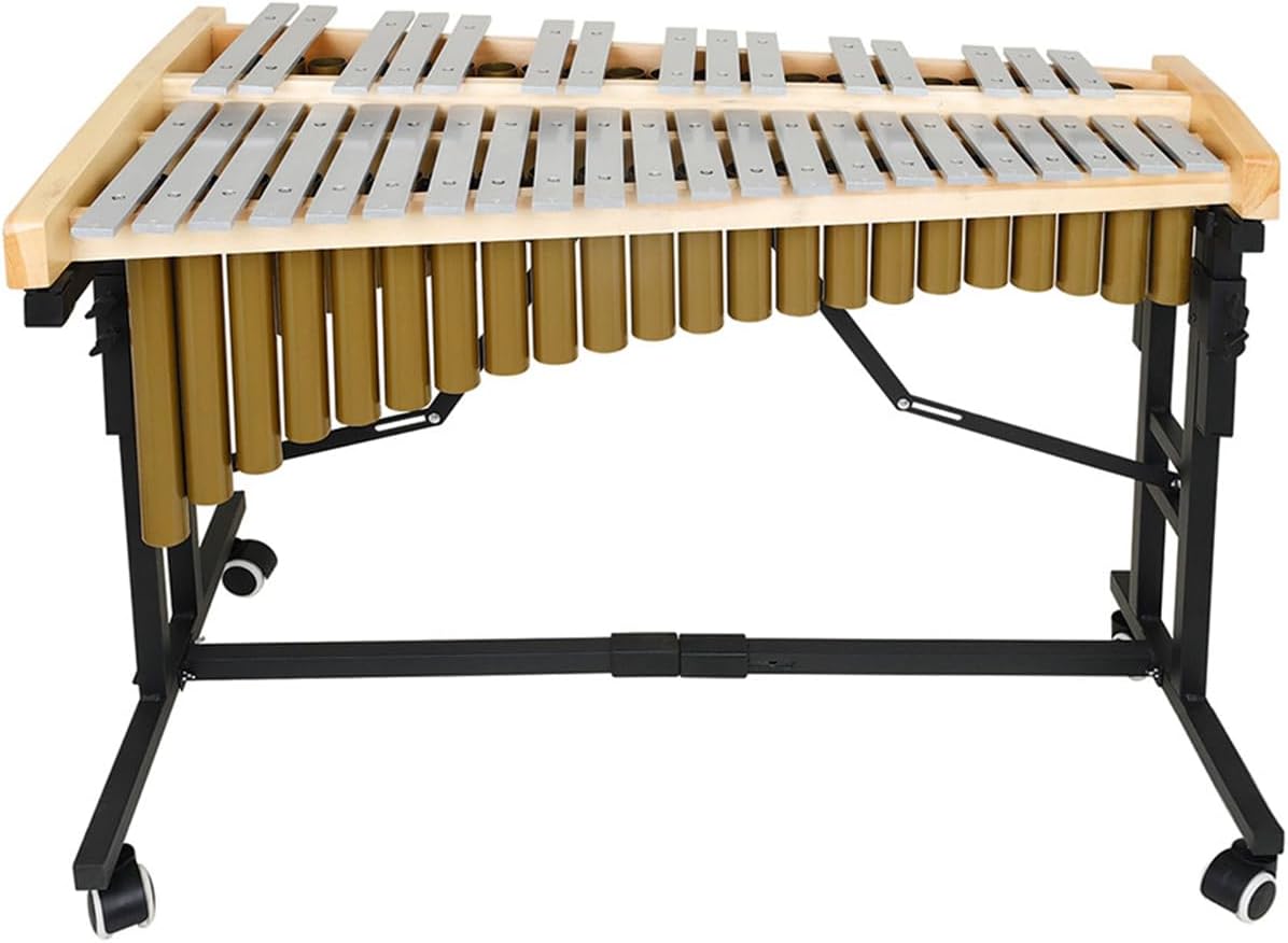 ENNBOM 37 Note Glockenspiel For Beginners Natural Aluminum Xylophone with Mallets and Support Stand Professional Glockenspiel