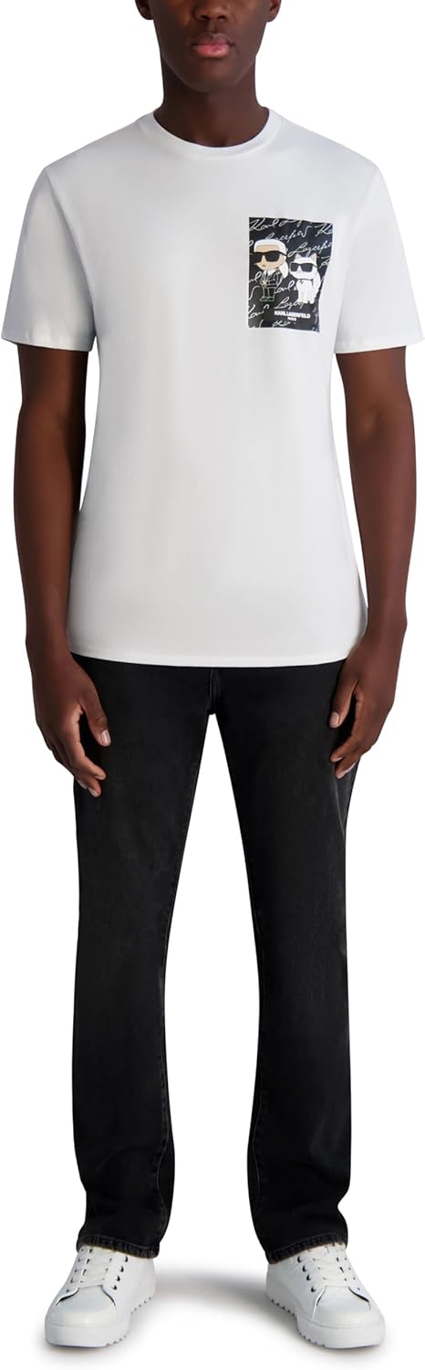 Karl Lagerfeld Mens Short Sleeve Crewneck Choupette Karl Graphic T-Shirt - Image 2