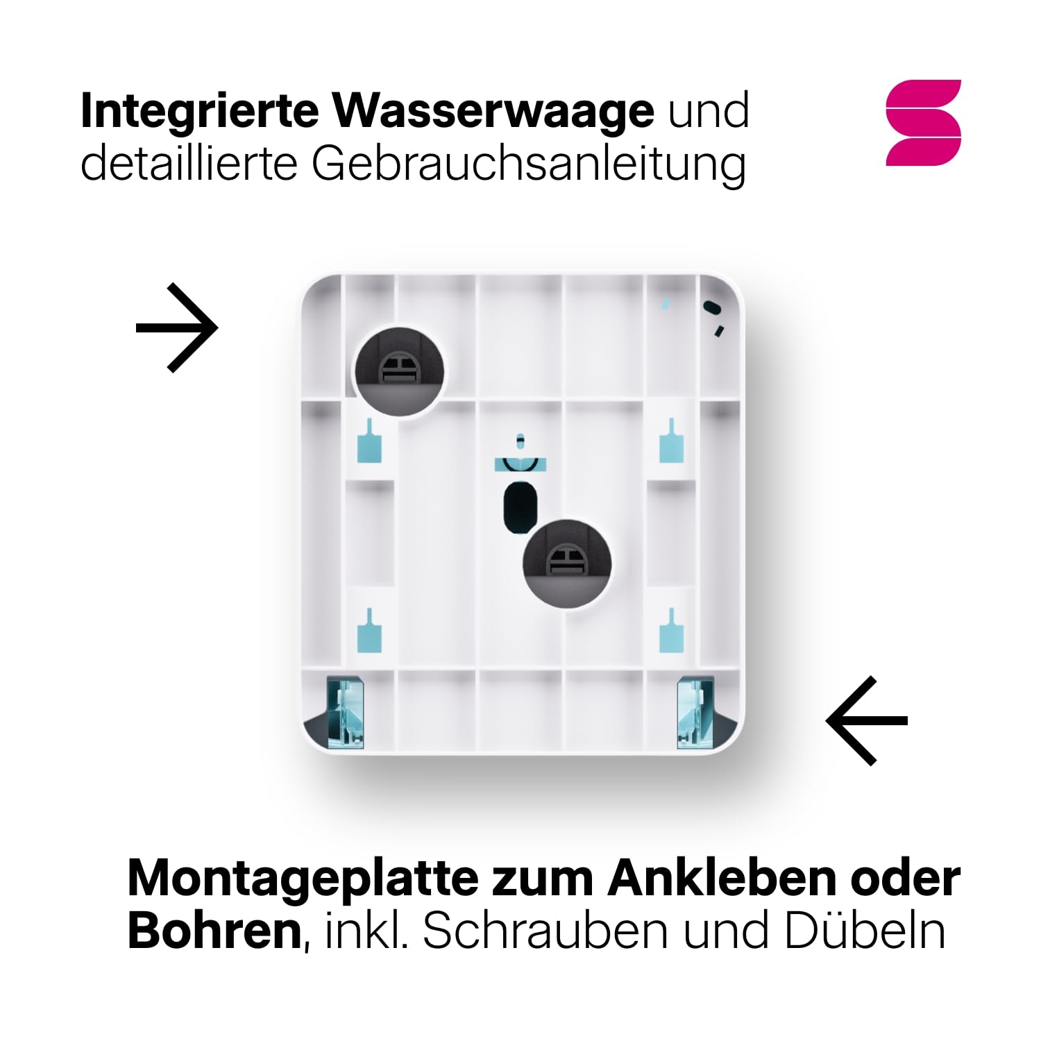 Satino HYGINITY Jumbo Toilettenpapier Spender - Made in Germany – Toilettenpapierspender mit Füllstandsanzeige - für Gewerbe & Industrie – weiß