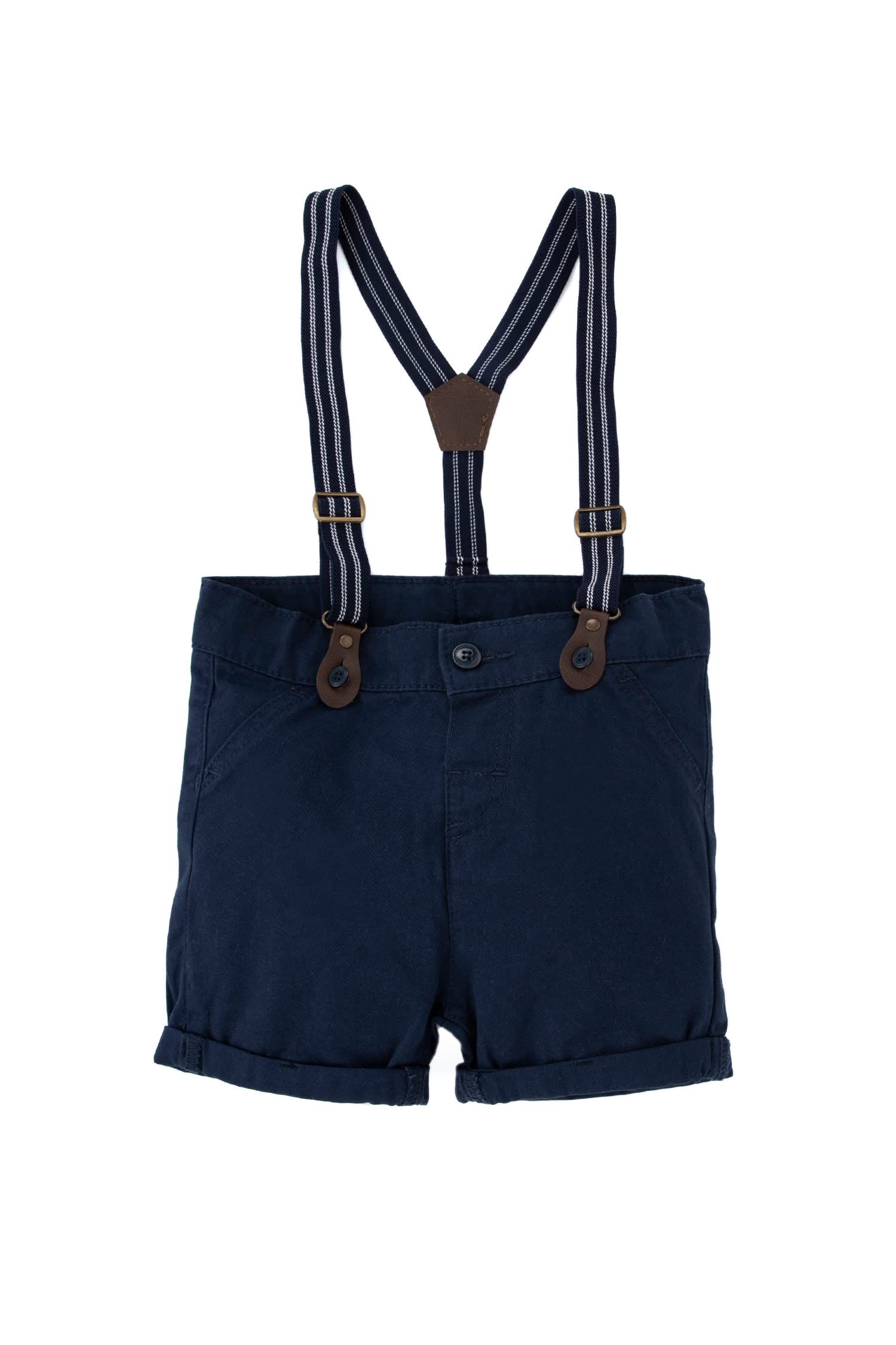 Erkek Bebek Erkek Bebek Basic Gabardin Şort Askılı 2'li Takım
