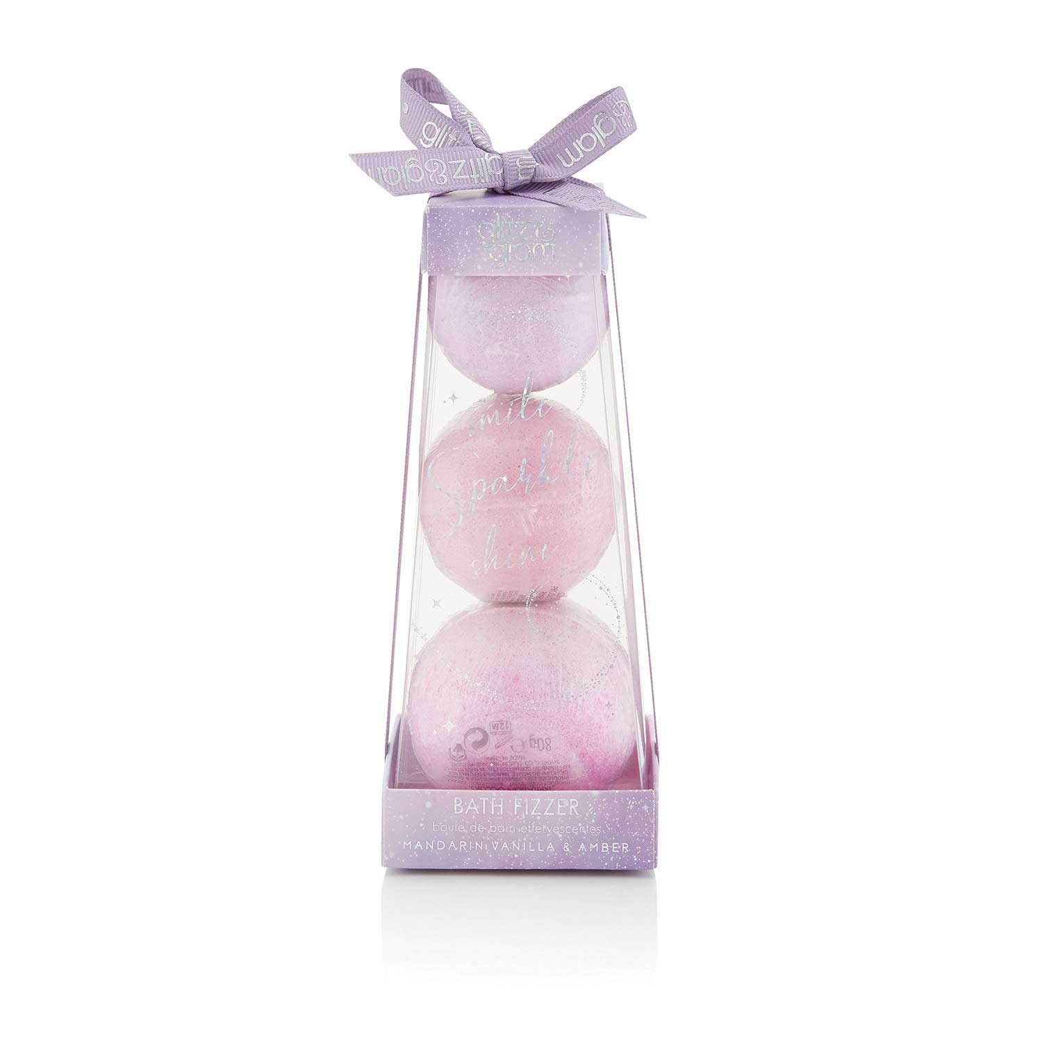 Style & Grace Glitz & Glam Fizzer Pyramid Gift Set - 35g Bath Fizzer, 50g Bath Fizzer, 80g Bath Fizzer