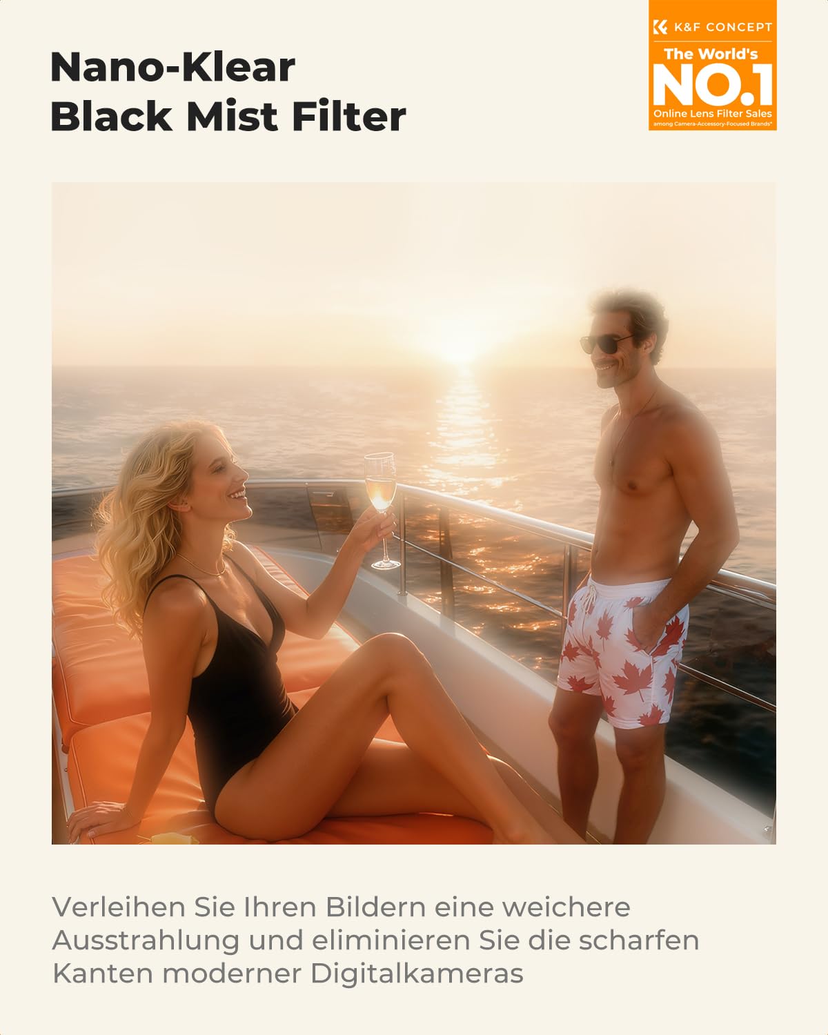 K&F Concept Nano-K Serie Black-Mist 1 Filter 67mm aus Optischem Glas Mit 18-Lagiger Nano-Beschichtung für Videoaufnahmen/Portraitfotografie