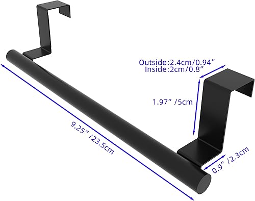 Miniatura 5 de Qflushor Toallero extensible sobre el gabinete, soporte ajustable para toallas de puerta de gabinete de 9 a 14 pulgadas, soporte para toallas de