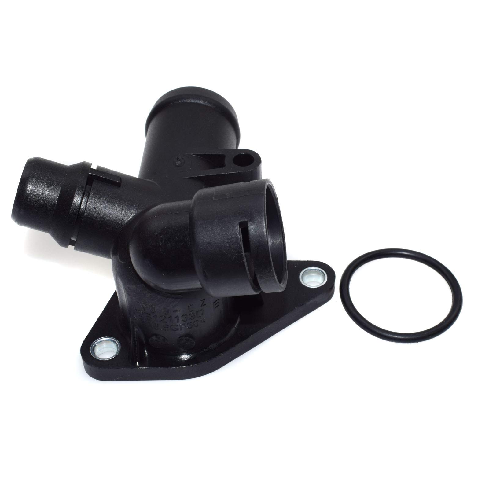 eGang Auto New 06B121132E For Audis A4 & A4 Quattro 2002 2003 2004 2005 2006 1.8L Rear Engine Coolant Water Outlet Flange & Gasket