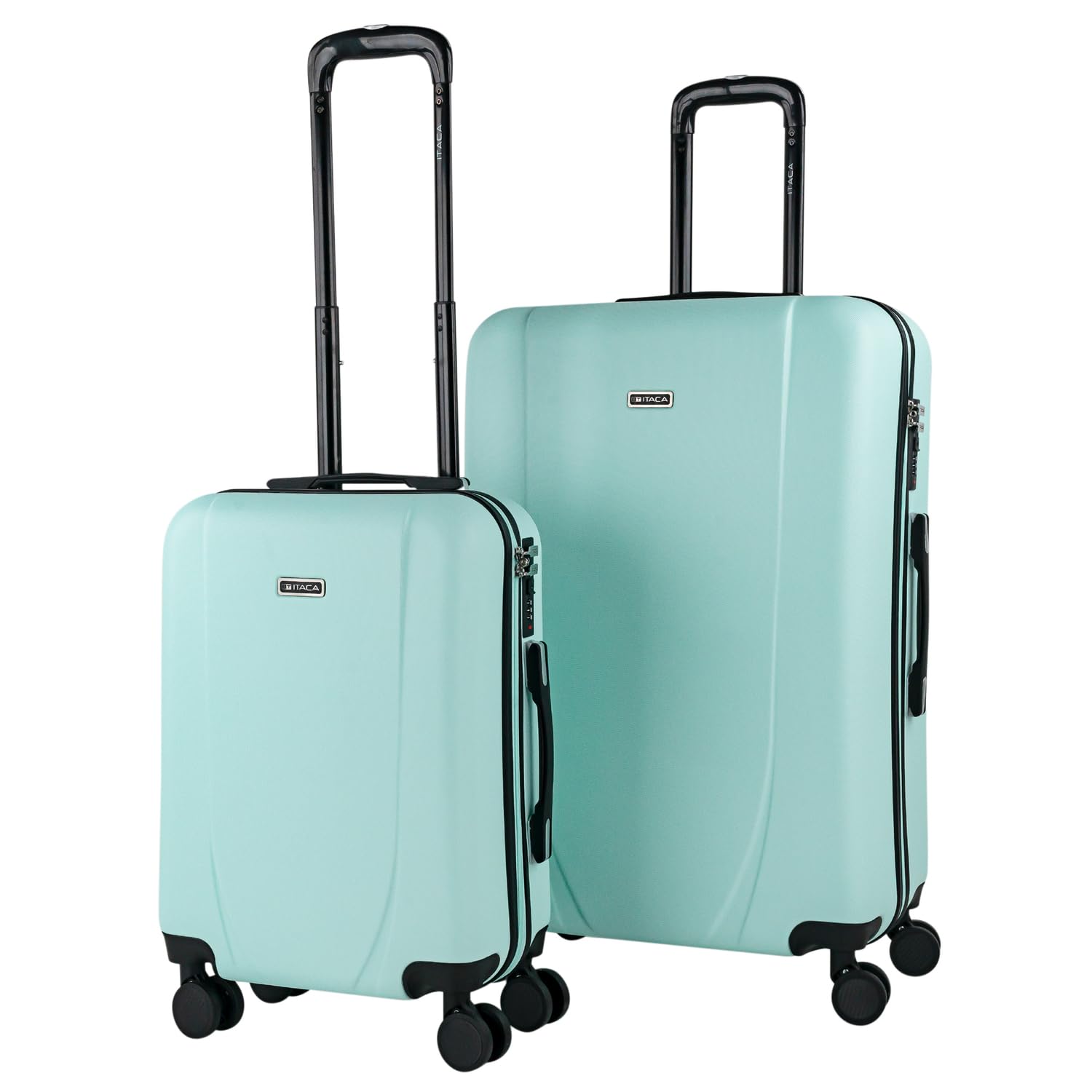 ITACA - Maleta de Cabina 55x40x20 - Maletas De Viaje Cabina Rígidas Trolley con 4 Ruedas Dobles para Avion Ligera Equipaje De Mano Candado de Combinación. Compatible Ryanair, Verde Menta — view 52