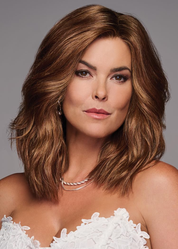 GABOR Love Wave Layered Shoulder-Length Wig With Soft Barrel Curled Waves by Hairuwear, Average Cap, GL16-27SS Buttered Biscuit