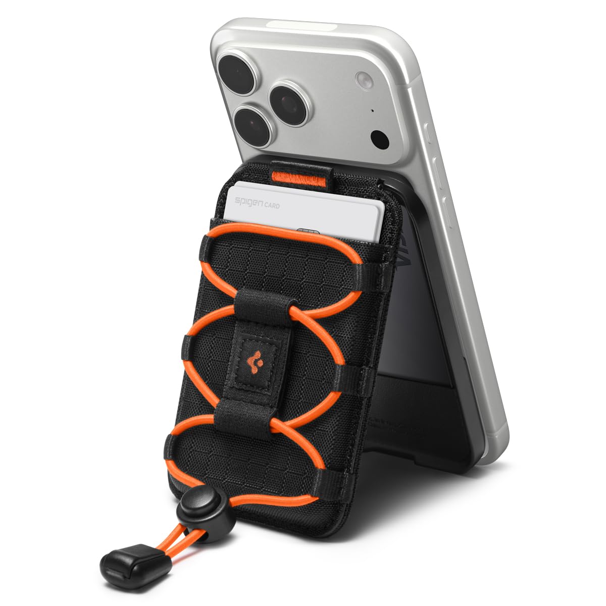 Spigen Tiefit MagFit Portafoglio MagSafe Wallet Magnetico Portacarte Compatibile con iPhone 17/16/15/14/13/12 Modelle, Accessori MagSafe - Nero