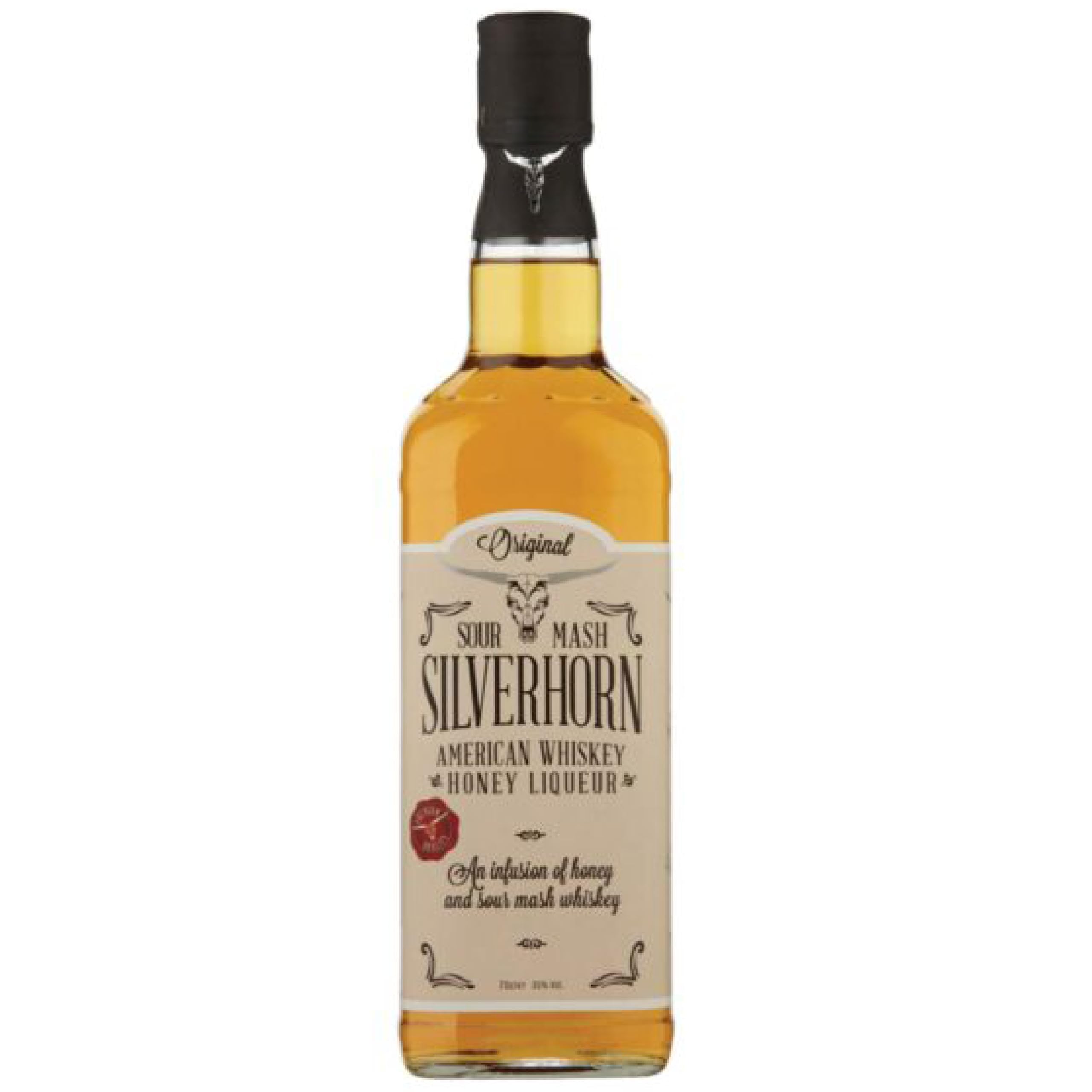 Silverhorn Sour Mash Honey Liqueur Whiskey – 700 ml, 40% ABV – Smooth American Honey-Infused Sour Mash Whisky with Oak & Spice Notes