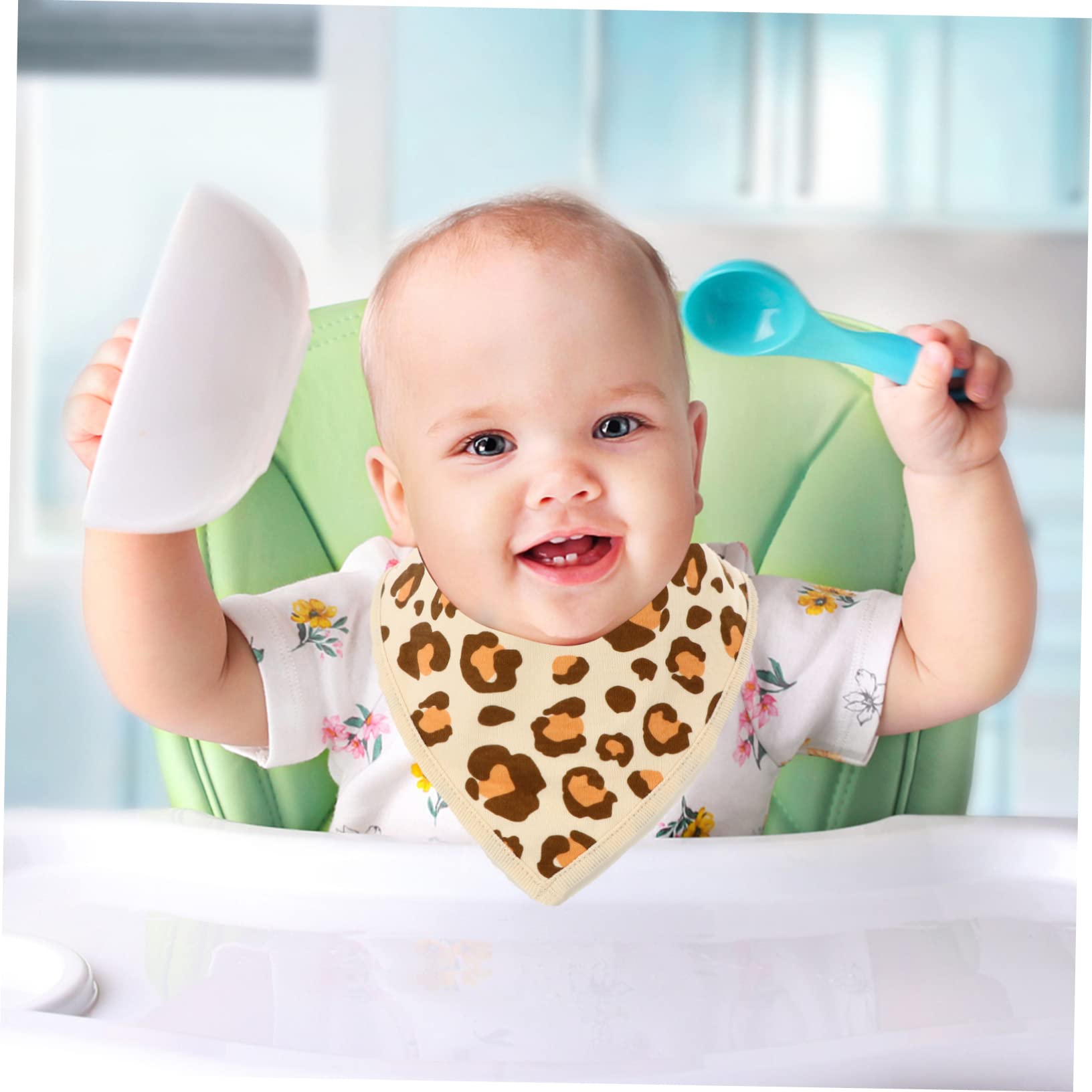 Abaodam 9piezas Baberos Bandana De Algodón Para Bebés Baberos Triangulares Impermeables Para Alimentación y Saliva De Recién Nacidos y Bebés