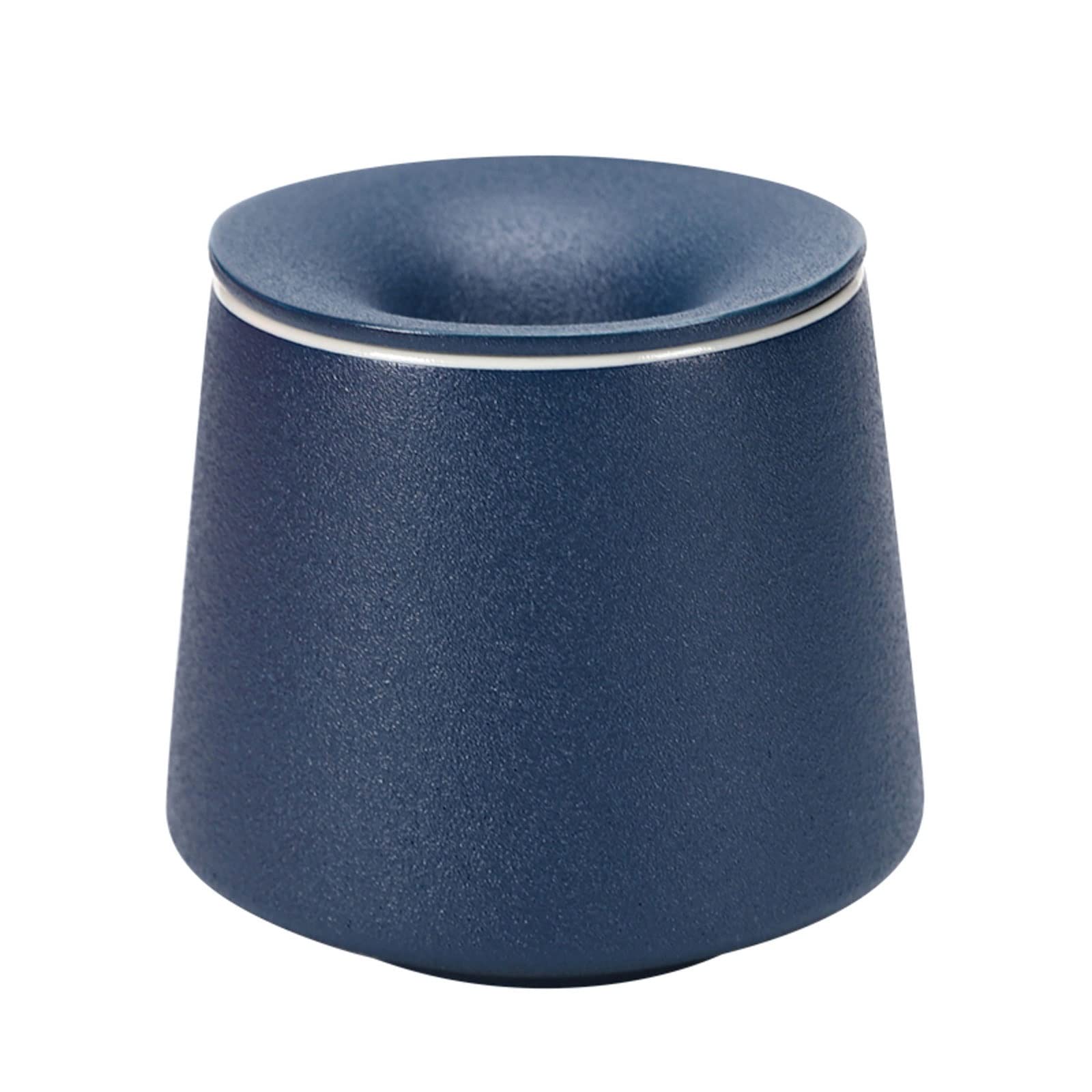 Ashtray Ceramic Frosted Windproof Ash Tray with Funnel Lid Design
