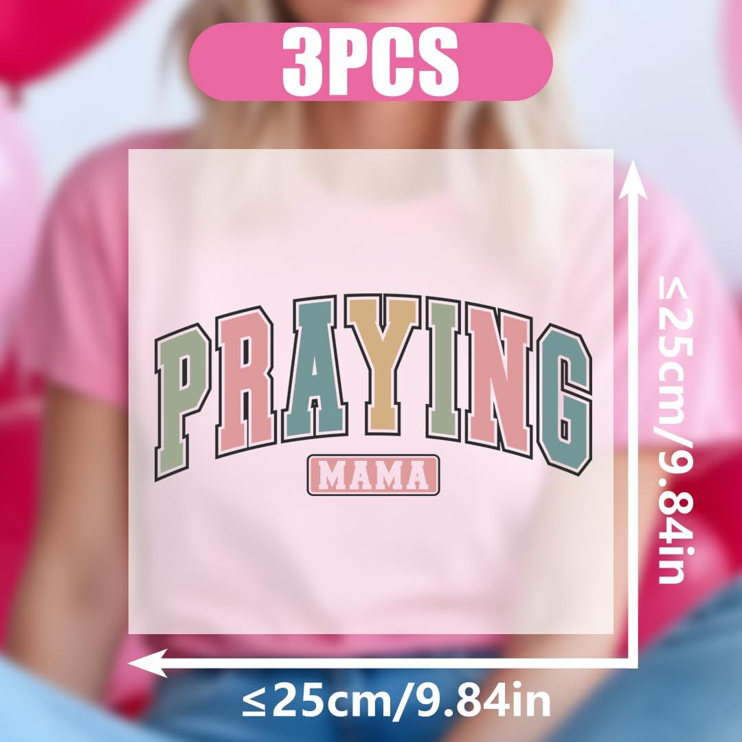 3pcs Volleyball, Dog, Mom, Mother's Day Iron on Transfers, DTF Transfers Colour Heat Transfer Stickers Iron on Decals for T Shirts Hoodie DIY Crafts (P2)