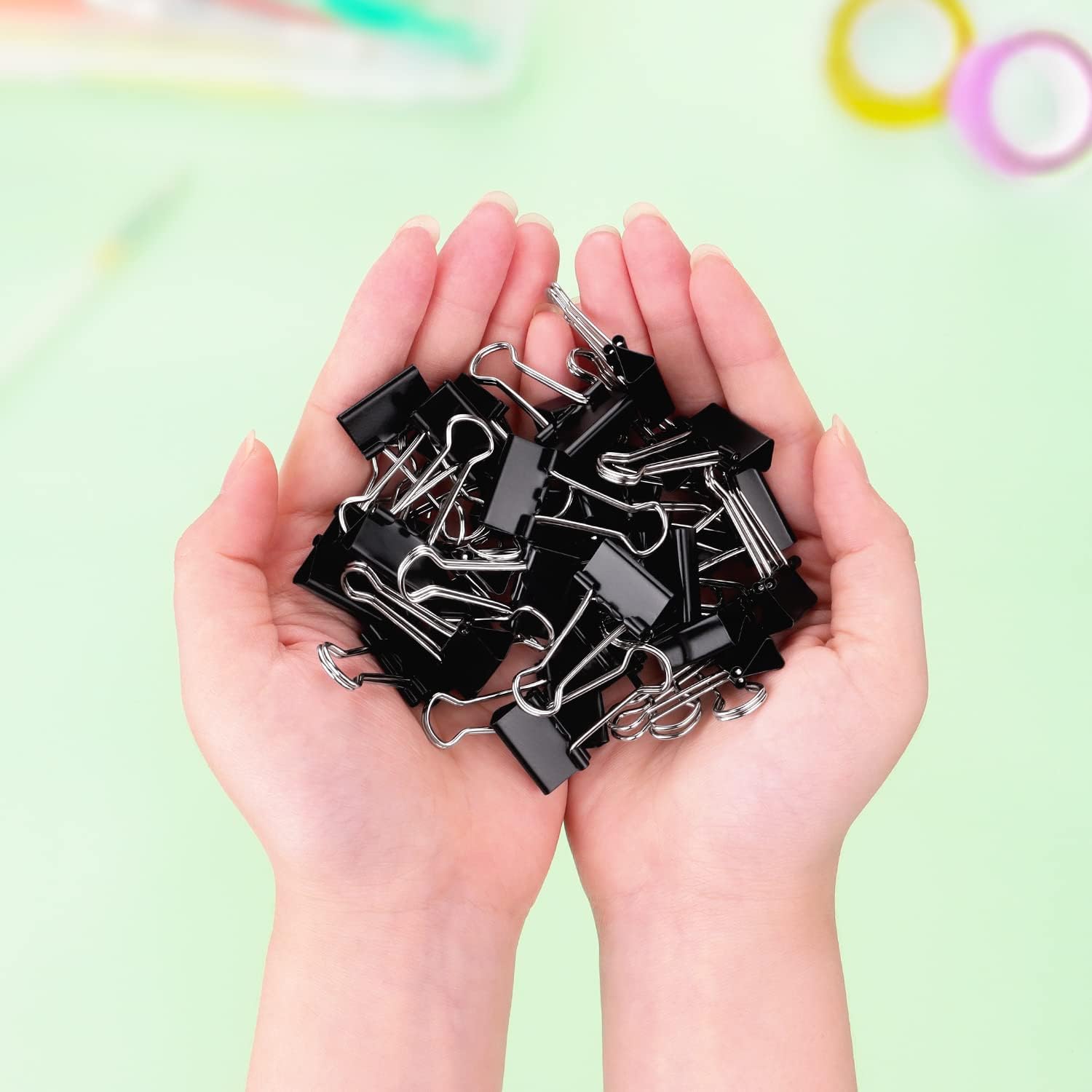 Bla Binder Clips Paper Clps Clips Small Size, 0.75 Inches