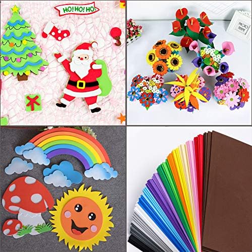 80 PCS EVA Foam Handicraft Sheets, Craft Foam Sheets Assorted Colorful for Craft Projects,Kids DIY Projects Classroom Parties and More(16 Colors - 8.25 x 5.8 inches) 6 619zdPpU8sL. AC