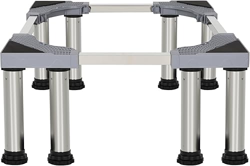 Kokorona Soporte para lavadora con 8 pies fuertes (5.1-6.3 pulgadas de alto), base ajustable para refrigerador, pedestales multifuncionales para