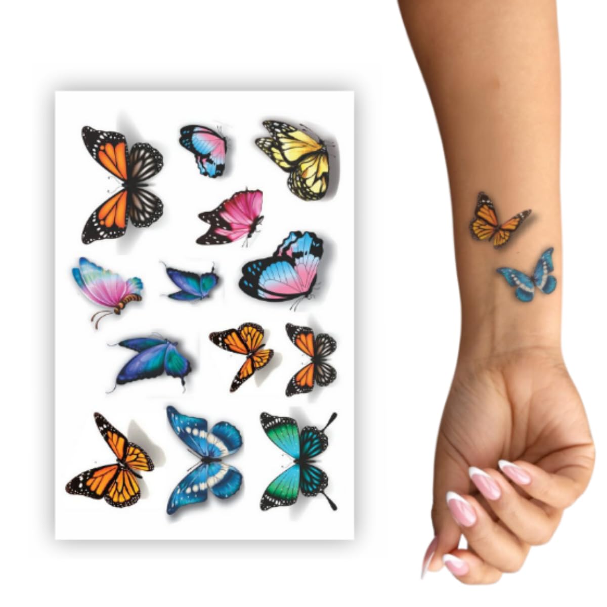 Tatuagem Mania, 13 Tatuagem Temporária Íntima Borboletas Depilação | 10x15  cm : Amazon.com.br: Beleza