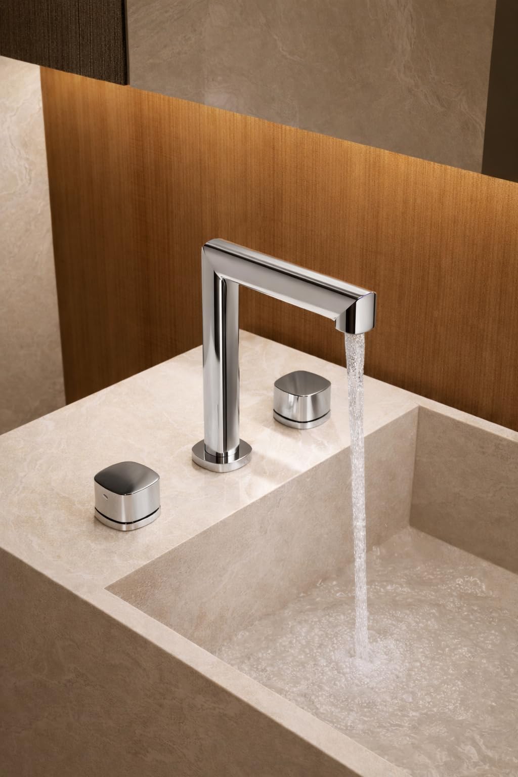 IMEX - Grifo Lavabo Bimando Toscana Grifería Baño en Latón Grifo para Lavabo Moderno Antigoteo Monturas Cerámicas Instalación Rápida