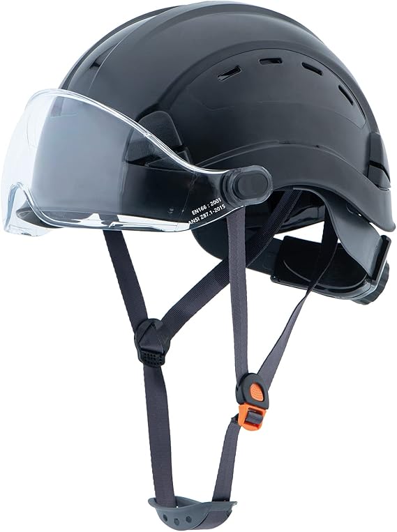 LOHASPRO Hard Hats Construction OSHA Safety Helmet with Visor ANSI Z89