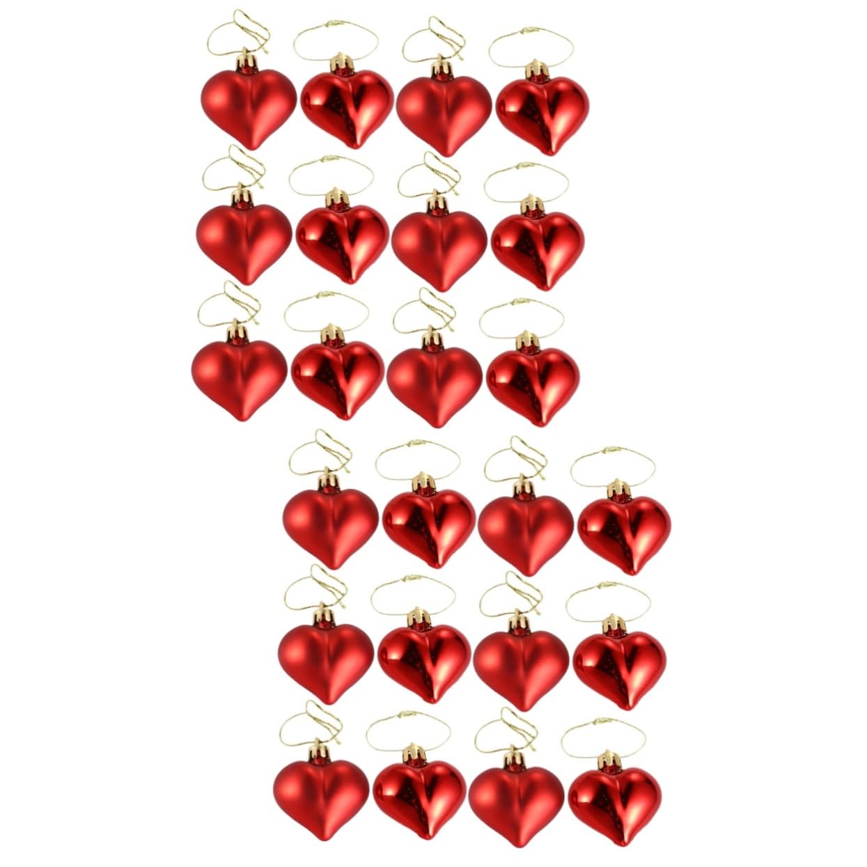 ABOOFAN 72 STK Partyschmuck Hochzeitsornament Partydekorationen zum Valentinstag festlich plastiktisch Christbaumschmuck Hochzeitsdekorationen Hochzeit hängender Anhänger Weihnachtsbaum
