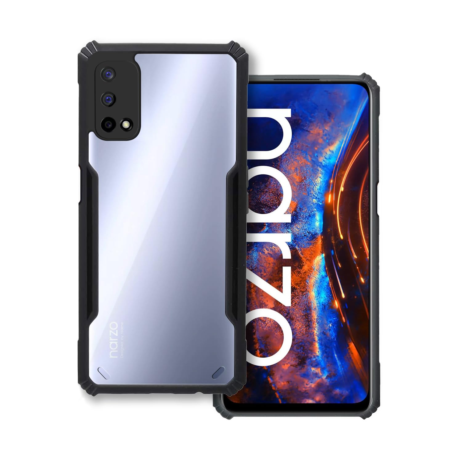 Plus 360 Degree Protection Black Border Back Cover for Realme Narzo 30 Pro - Black (B0CKTSMSXZ) Amazon Price History, Amazon Price Tracker