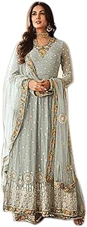 Sewn Salwar Kameez Sharara long Sleeves Indian Designer Shalwar Suit Party Wear Ready To Wear ethnic Heavy Foux Georgette Nazmeen Chiffon Dupatta