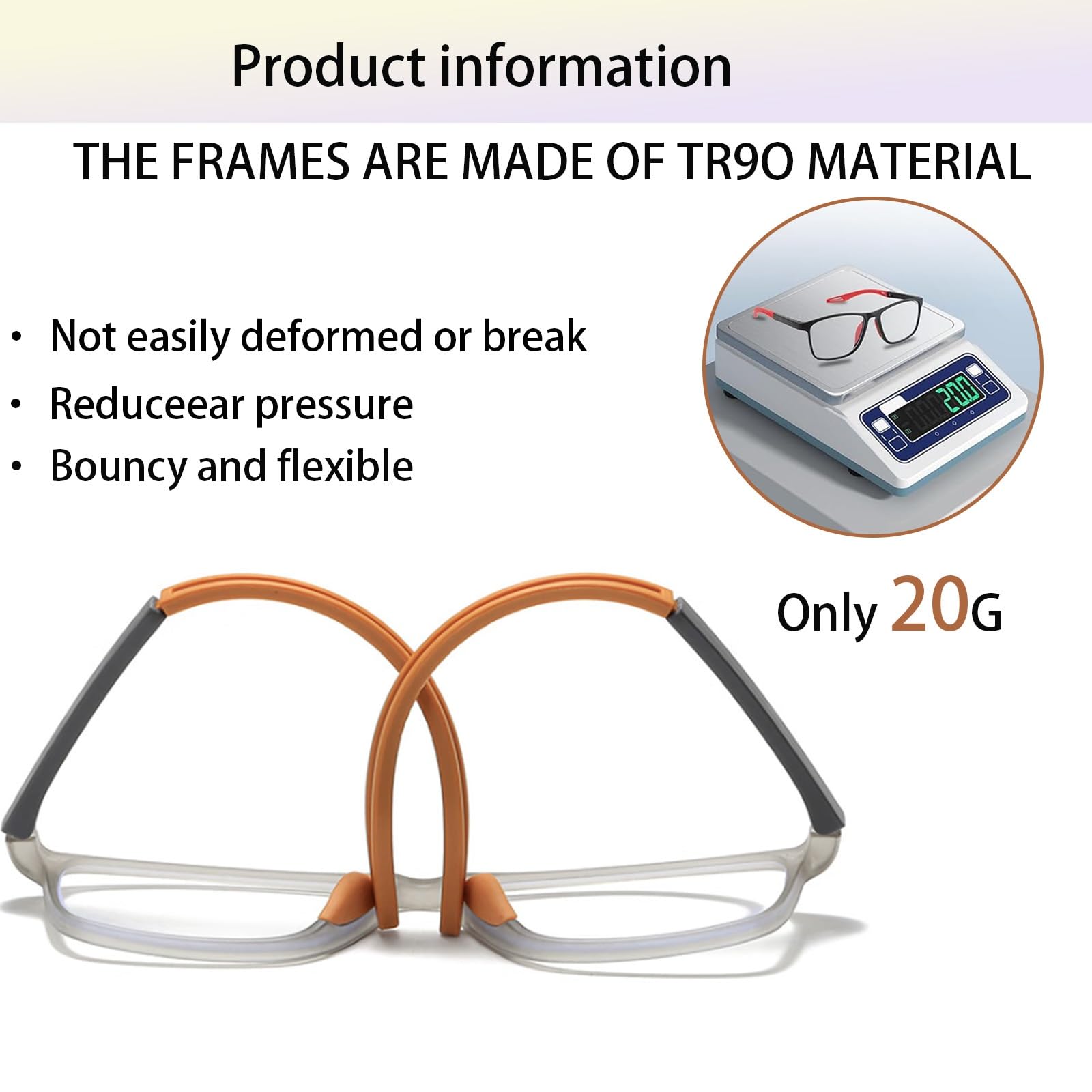 Generisch 5er-Packung TR90 Gafas de Lectura Ultraligeras Hombres Y Mujeres anteojos de lectura multifocales Anti luz Azul/UV