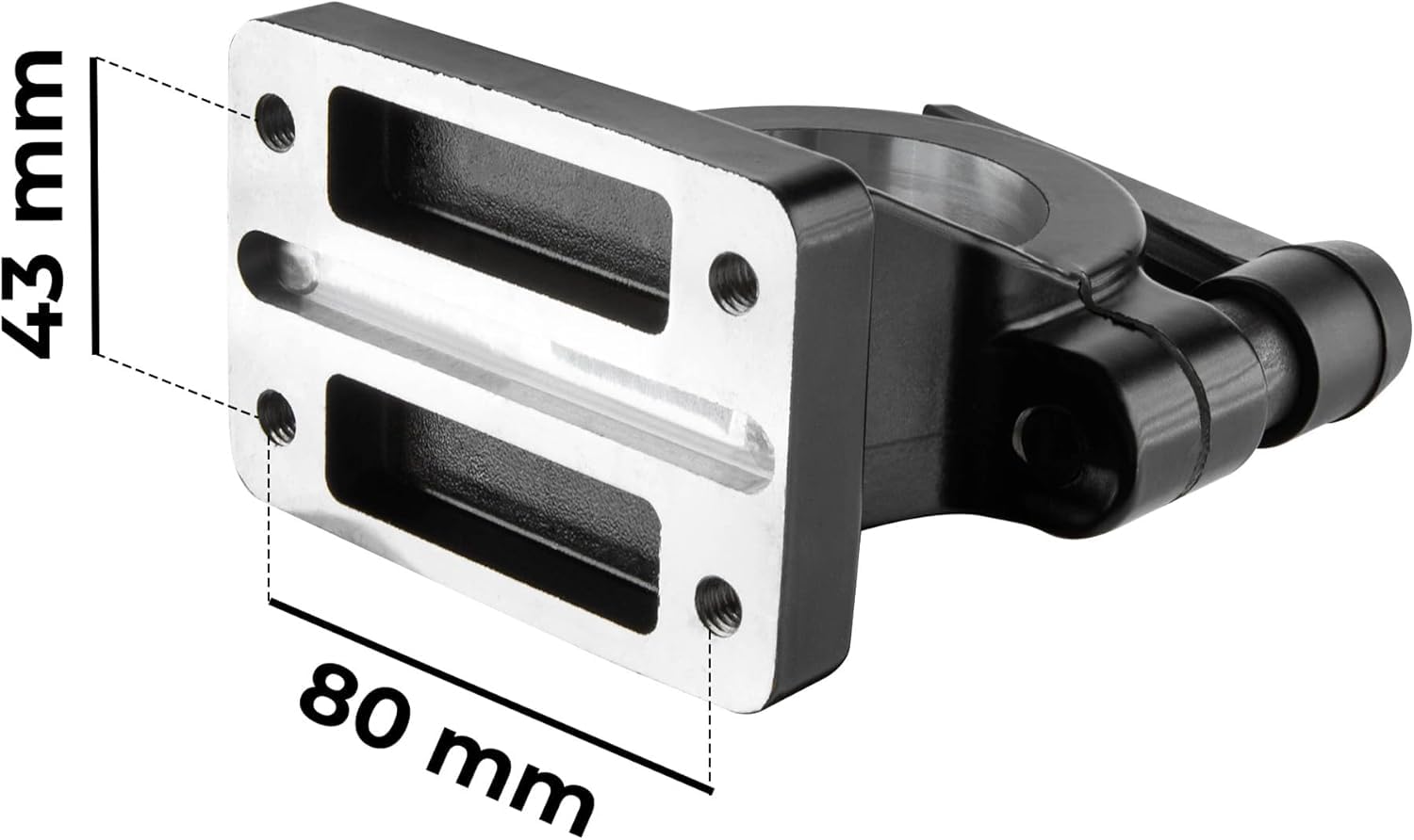 Pince de Fixation Ø 62 mm pour Supports de Carottage - Support de Montage pour Unité de Carottage - Pince de Fixation pour Carotteuse Diamantée - Espacement des vis L:80 mm/H:43 mm
