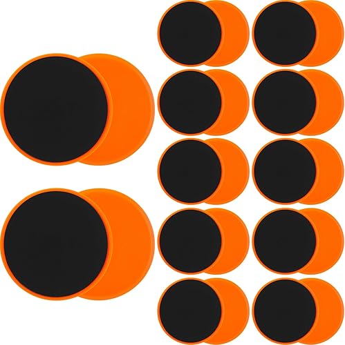 Miniatura 12 de Wettarn 24 unidades de deslizadores de núcleo para entrenar ejercicio abdominal, discos deslizantes de entrenamiento de doble cara, deslizadores