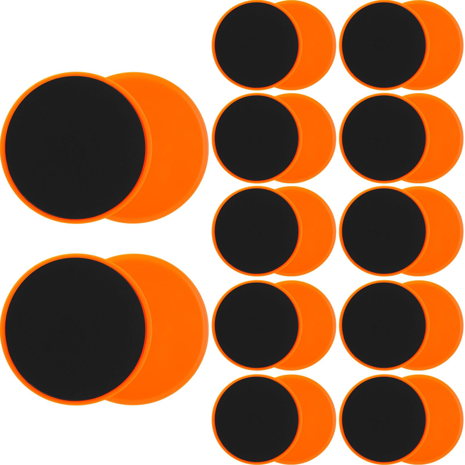 Wettarn 24 discos deslizantes para entrenamiento abdominal, discos deslizantes de doble cara, deslizadores de entrenamiento de fitness, equipo de ejercicio para suelos de gimnasio, entrenamiento de