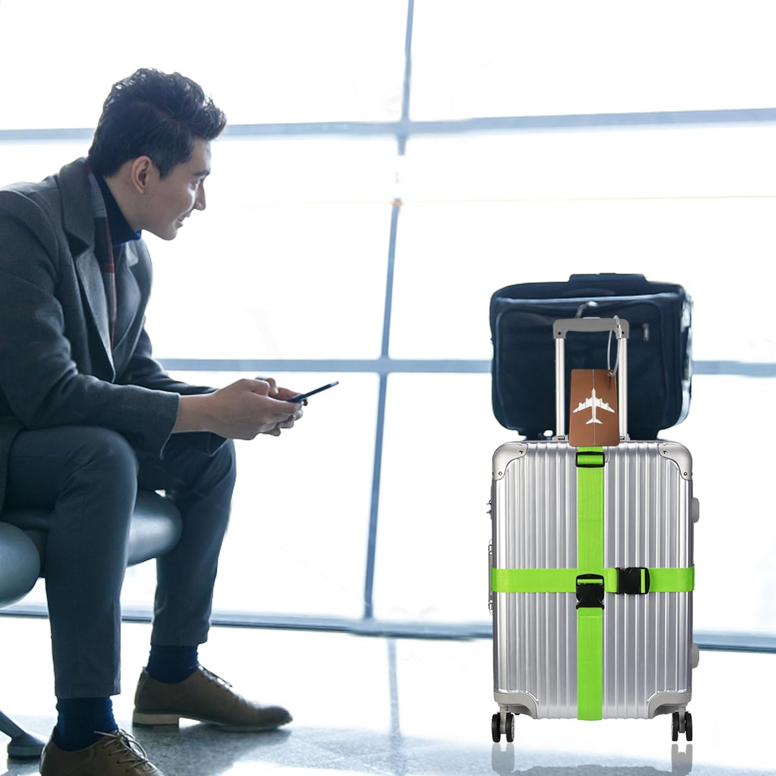 Etiquette Bagage Avion, Bagages Étiquettes En Alliage D'aluminium Avion