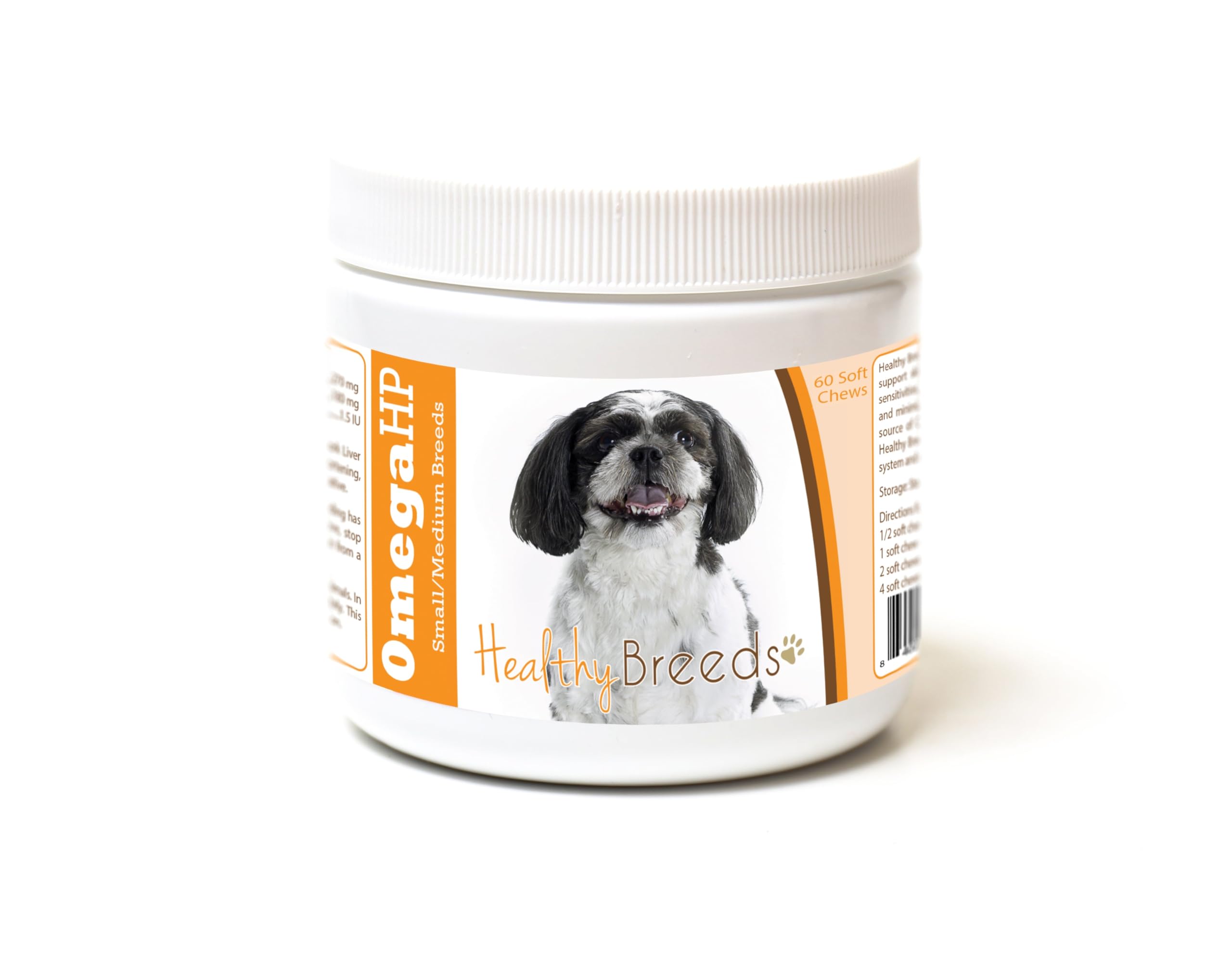 Healthy Breeds Shih-Poo Omega HP Fatty Acid Skin and Coat Support Soft Chews 60 Count