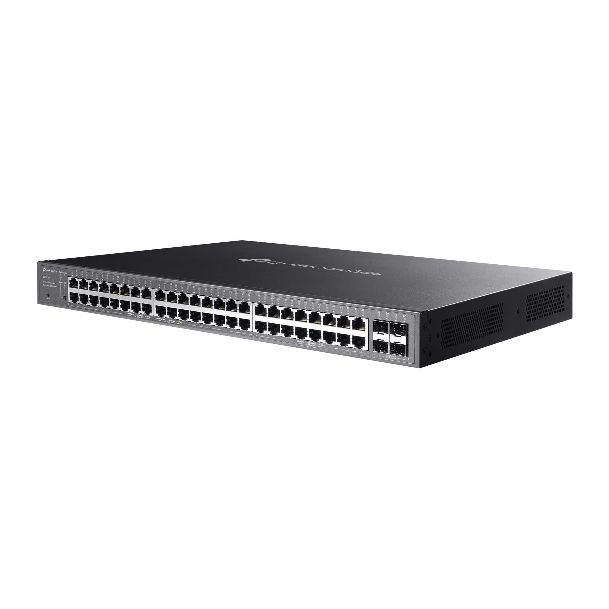 TP-Link 48 Port PoE Gigabit Switch (SG2452LP) | 32 PoE+ Ports, 16 Non-PoE Ports, 4 SFP Ports | 230W Budget | Omada Full Managed | Fanless | L2 Managed | VLAN, ZTP, LAG, PoE Recovery | 5 Jahre Garantie