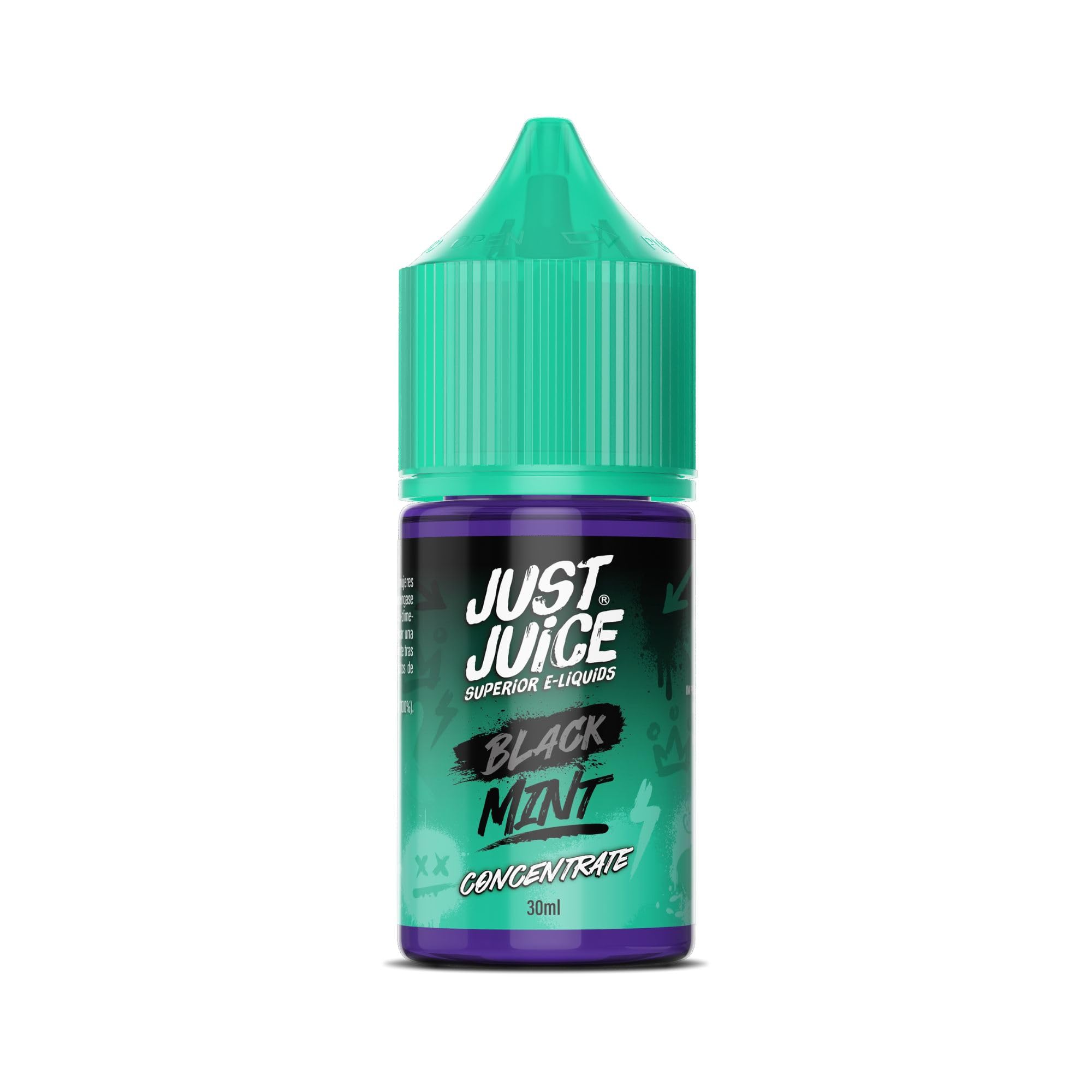 Just Juice Superior E-Liquids Vape Concentrate, 30ml E-Liquid, 100% PG, DIY, Use as Stand-Slone Flavour or Blend to Make your Own E Liquid Creations - Black Mint