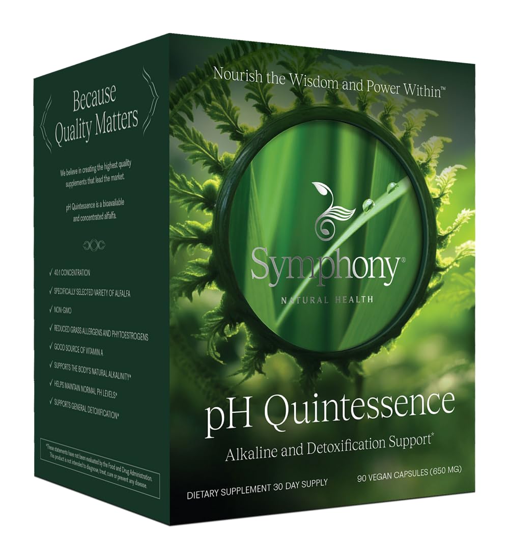 pH Quintessence® – Daily Greens Support for pH Balance & Metabolic Health | 40:1 Alfalfa-Based Formula for Alkalinization, Detoxification & Hormone Metabolism Support (90 Vegan Capsules)