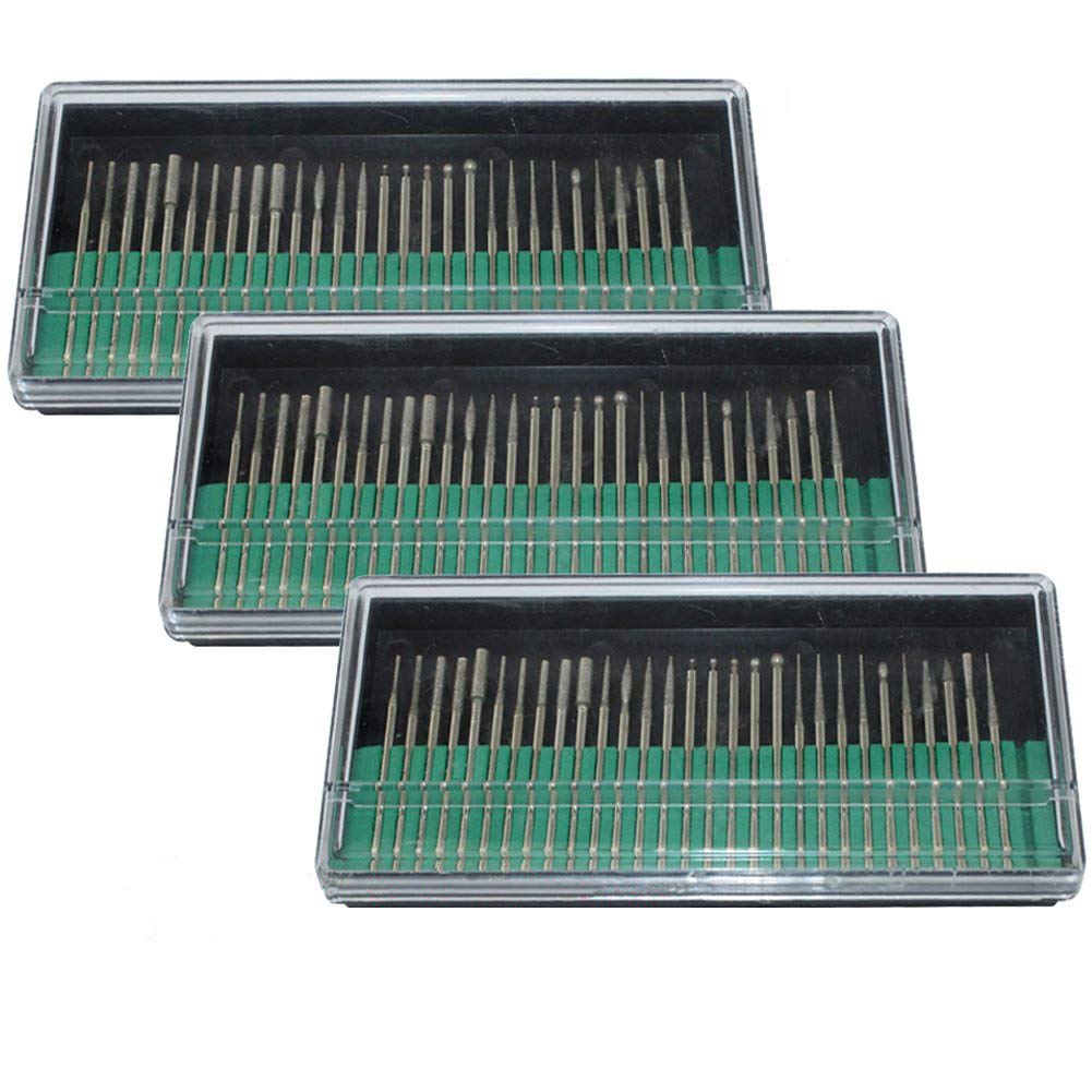 Diamond Burr Bits 2.35MM Diamond Drill Bit Glass Small Pipe Deburring Rotary Tool Accessories 90 Pieces