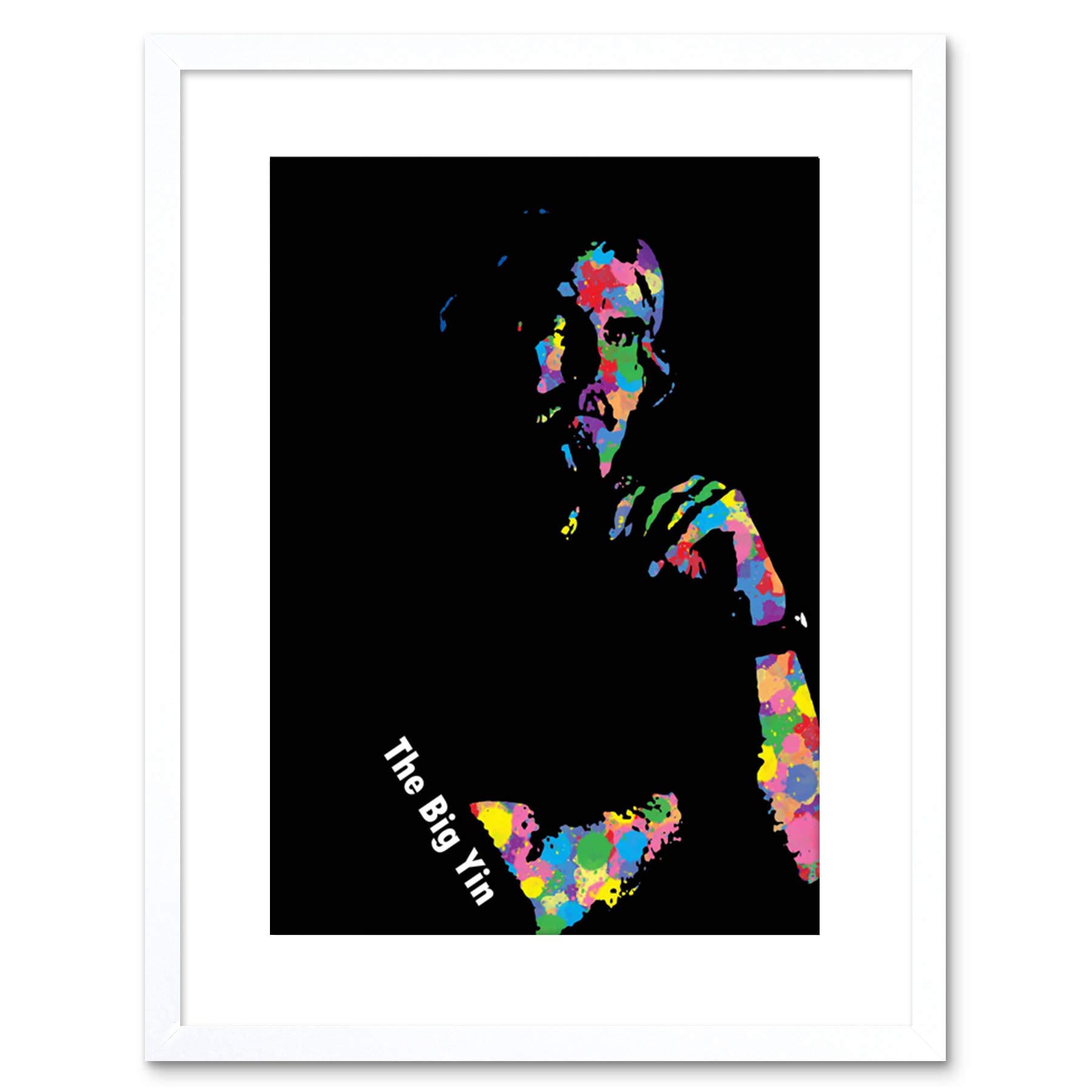 Wee Blue Coo Painting Billy Connolly Abstract Splatter Framed Wall Art Print