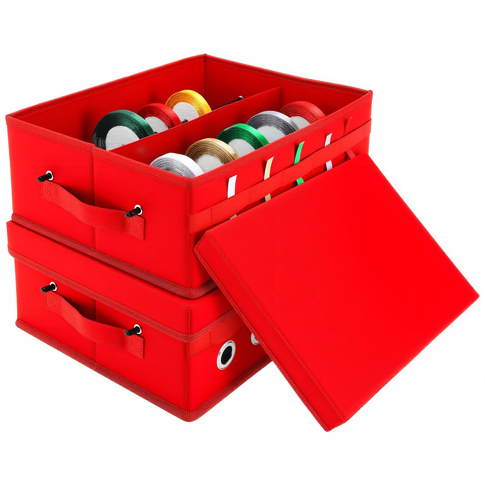 Amazon.com: Cinnvoice 2 Pack Christmas Ribbon Organizer Container