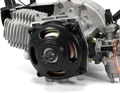 Miniatura 6 de Kit de motor de gasolina de arranque de 49 CC de 2 tiempos, mini motor para mini motos de 47 CC 49 CC, mini ATV Dirt Bike Scooter, con carburador de