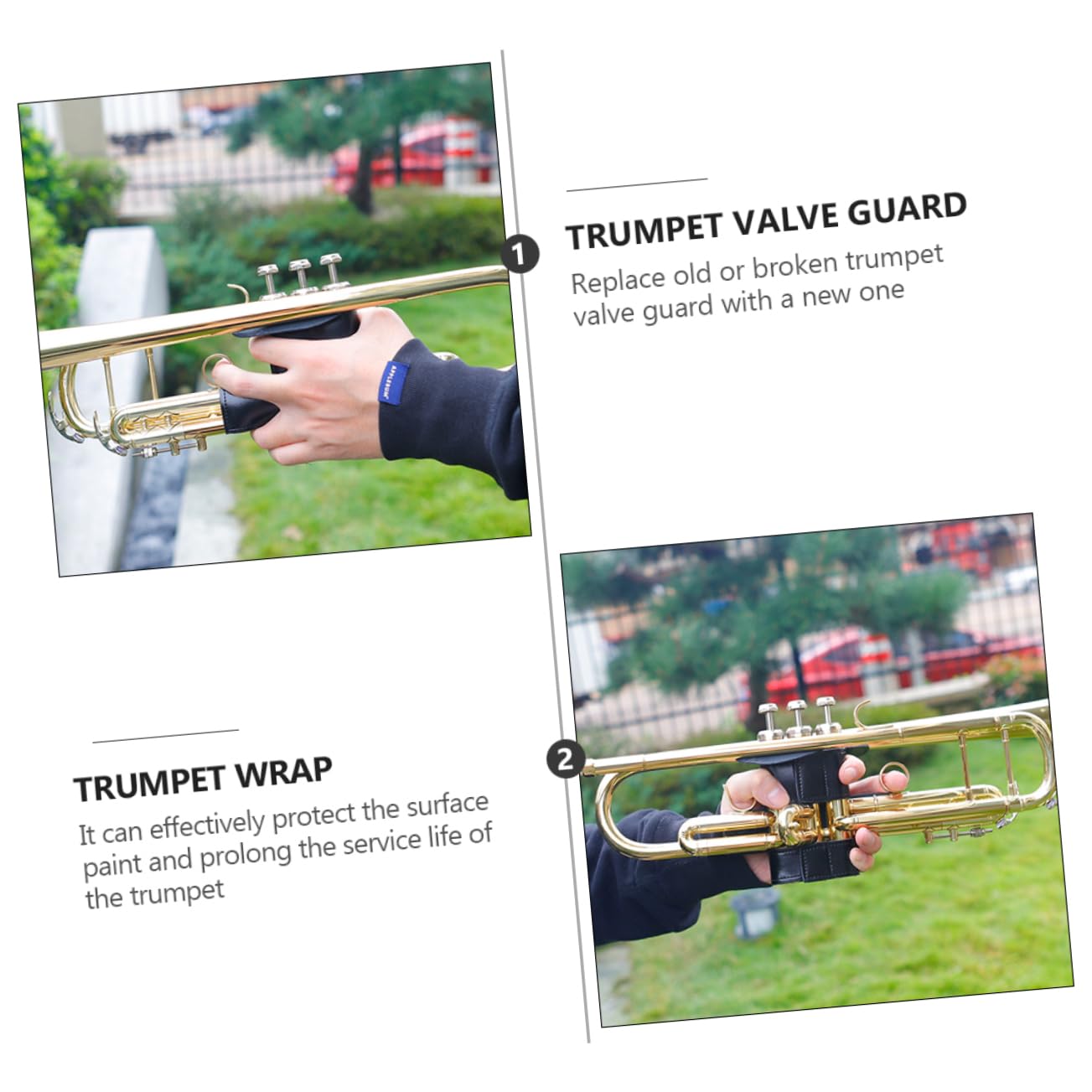 VICASKY 3pcs Simple Design Trumpet Guard Wrap for Cornet Prevent Rust Corrosion