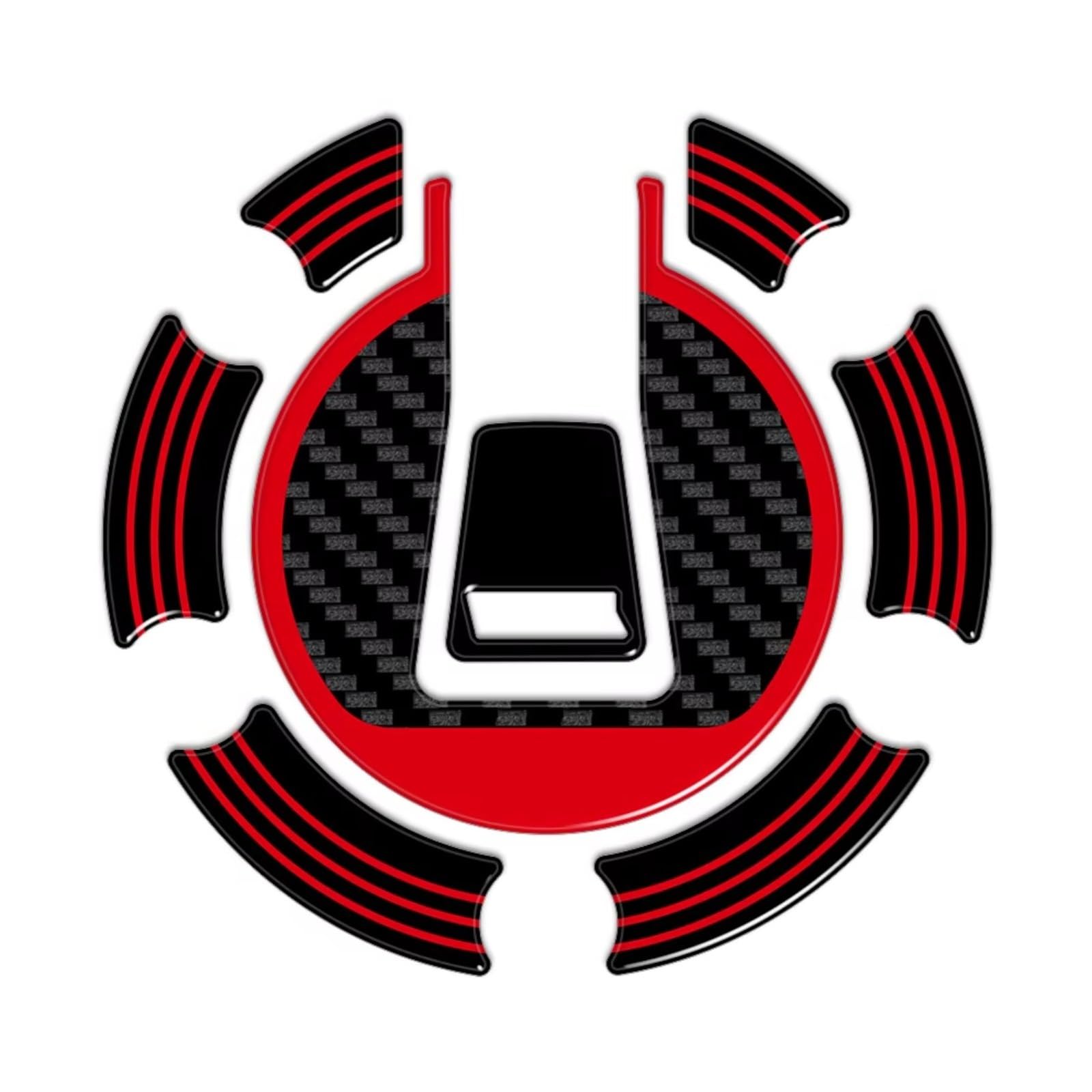 Compatibile Con Yamaha Per Tracer Per 9 Per GT 2025 Carbon Look 3D Gel Moto Fuel Filler Cover Protector Adesivo Impermeabile Antiscivolo Serbatoio(Fuel tank cover red)