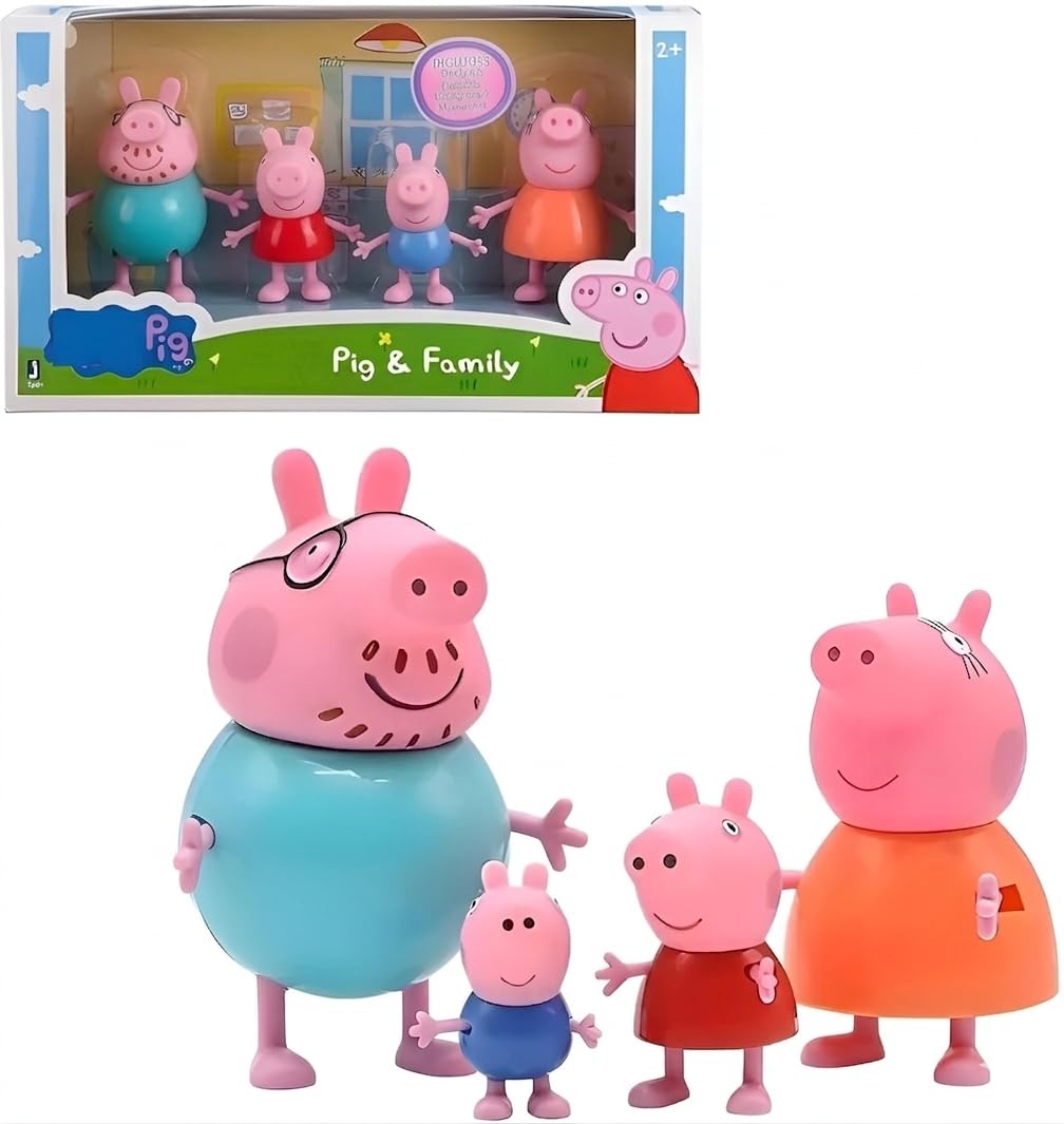 Bravia Papa Pig Family Soft Toy Set for Kids – Plush Stuffed Dolls for Birthday Gift, Playroom, Home Decoration, Papa Pig Toys Set, Model-1-picture-19