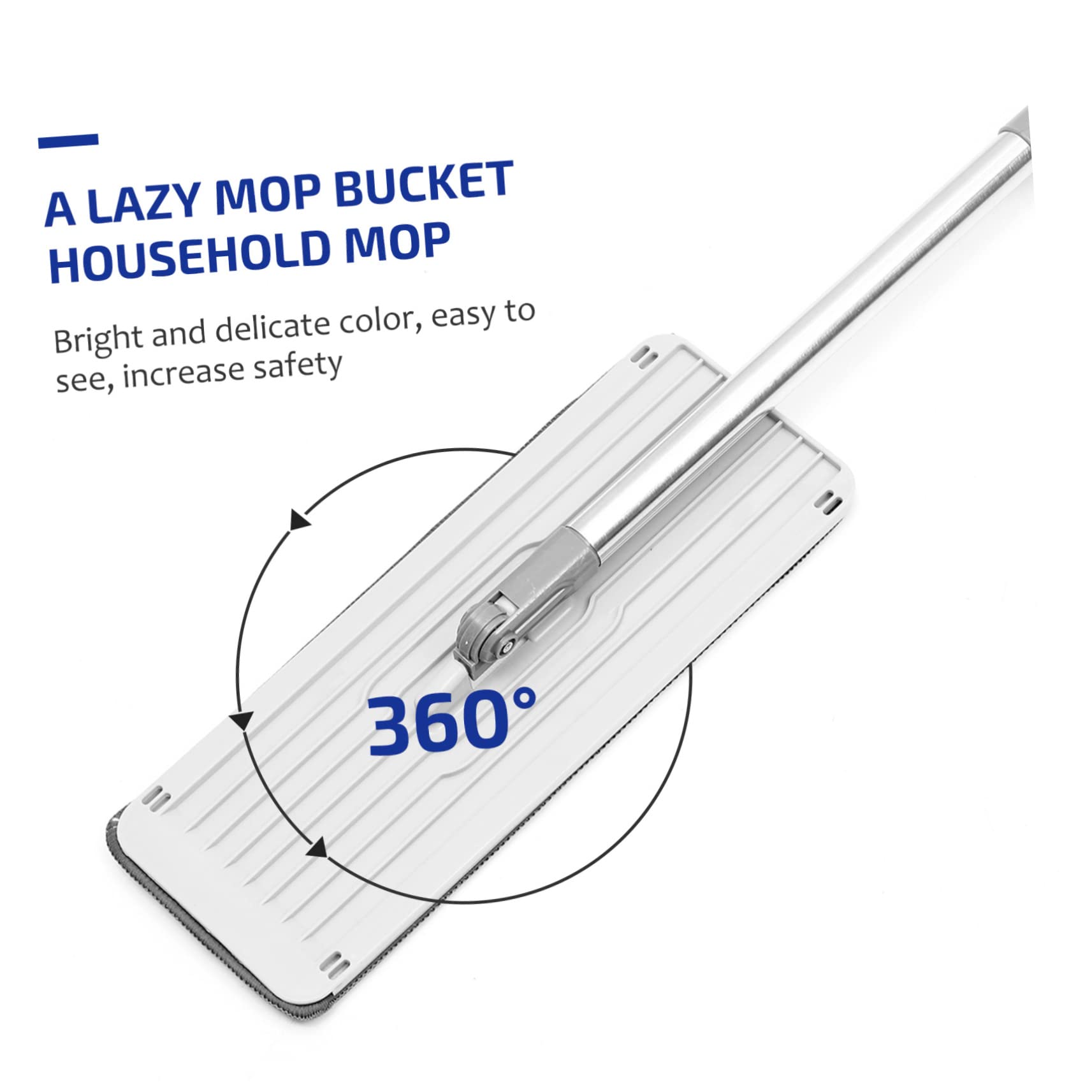 FRCOLOR Kit de Limpieza con Fregona Giratoria de Microfibra para Suelo Mop Fregona Manos Libres con Cubo Fregar y Accesorios de Limpieza Hogar con Pulverizador