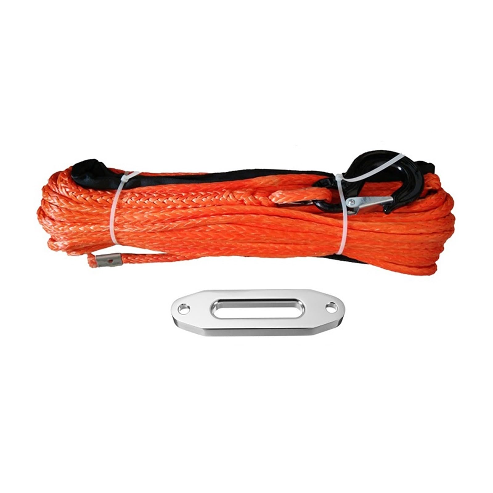 Mthckxjbsuz Oranje Winch Rope, 12Mm X 30M With Hook And 12000Lbs Fairlead 4X4 Off Road Recovery Synthetic Winch Rope(Orange, Blue, Black)(Oranje)