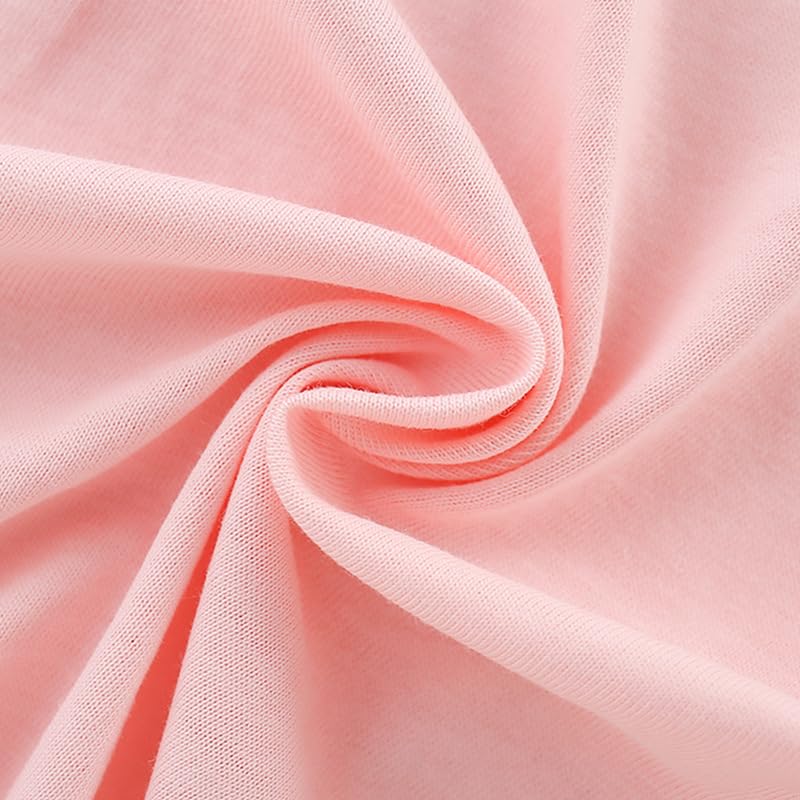 Toddler Baby Girl Ruffle Sleeve Cotton T Shirts Unicorn Dinosaur Tank Tops Tee (Pink,120/4-5 Y,8 Years,7 Years,Unisex,Big Kid,US,Age)