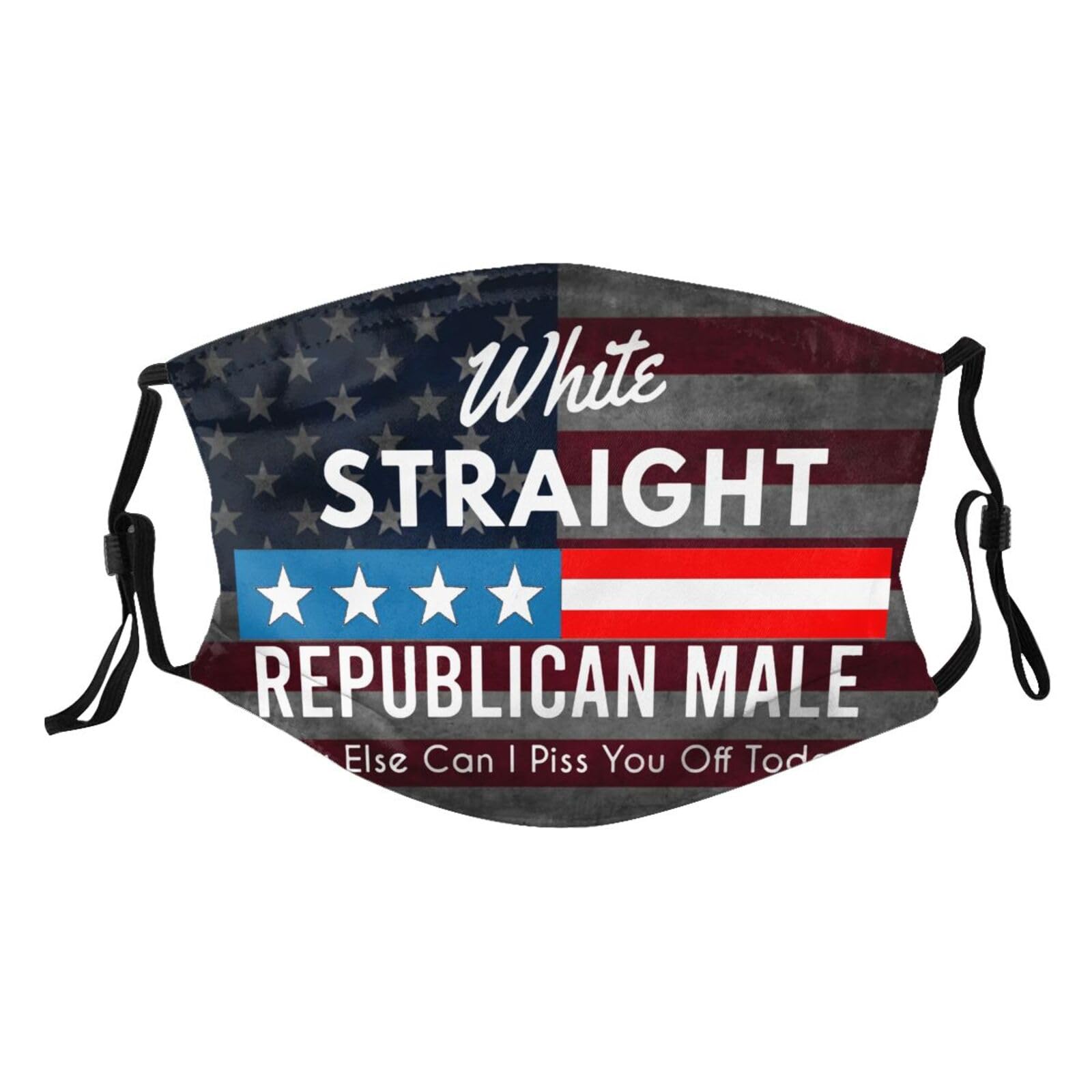 White Straight Republican Male How Else Can I Piss You Off Today Adult Dust Mask Adjustable Dust Face with 2 Filter43