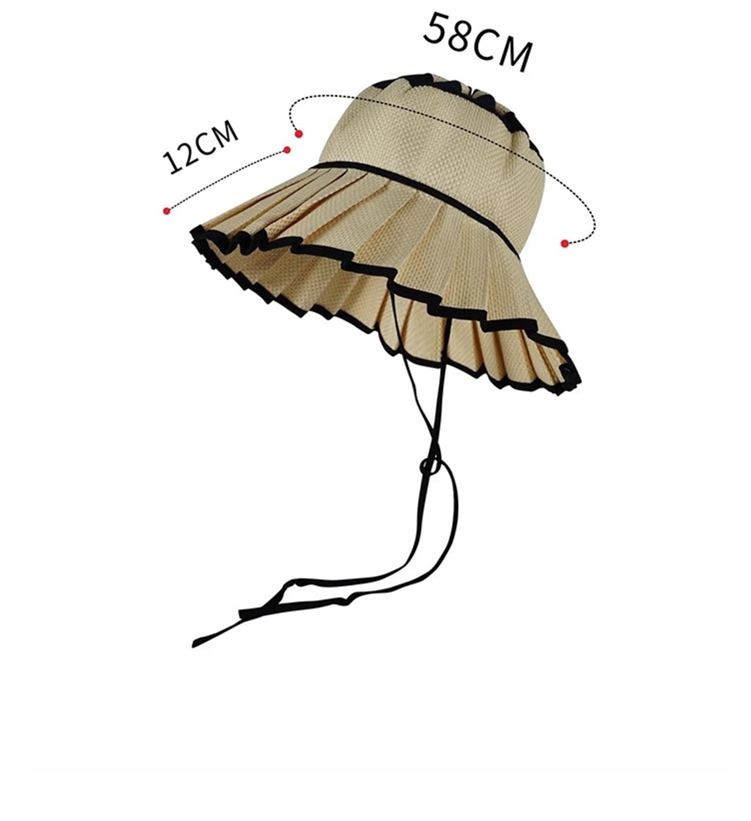 Sombrero Paja S/M/L/XL Primavera Verano Casual a Cuadros Sombreros de Sol ala Ancha for Mujeres Hombres Sombrero sombrilla al Aire Libre Paja Plegable Hombre