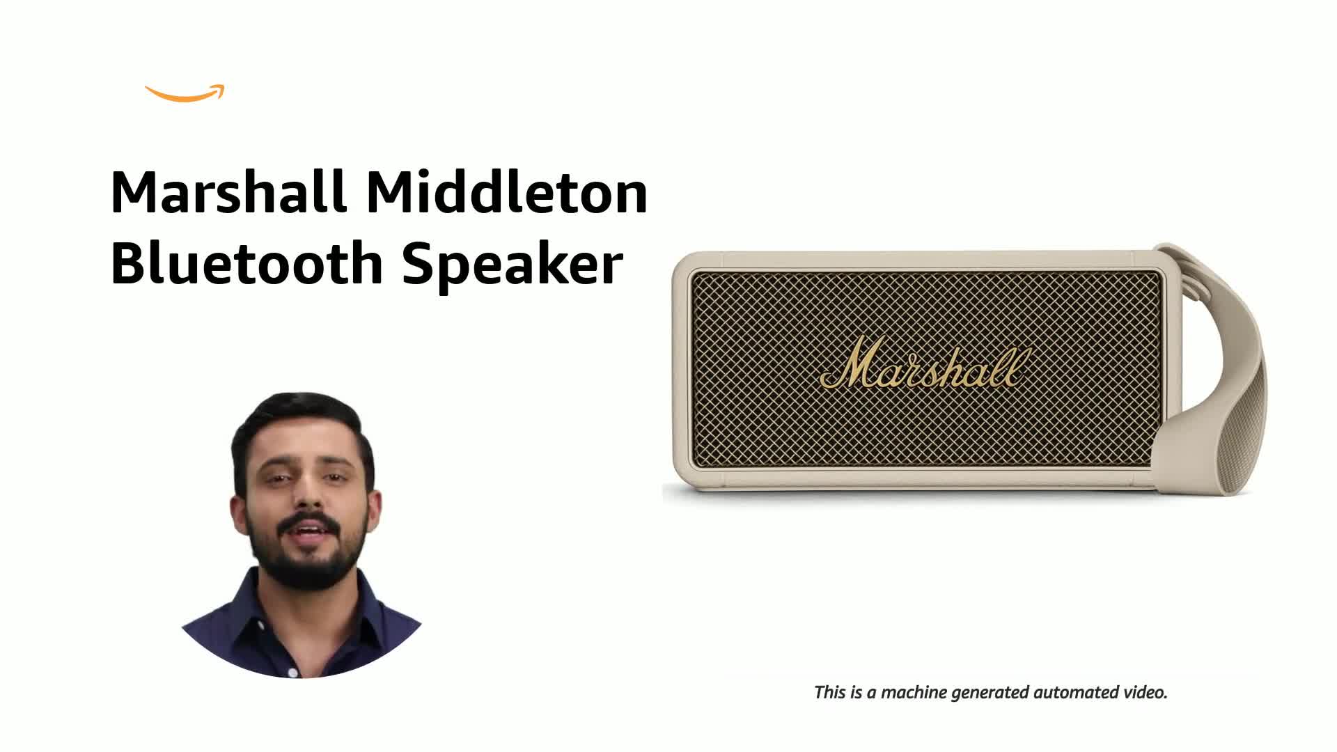 Marshall Middleton Portable Bluetooth Speaker with 20+ Hours of