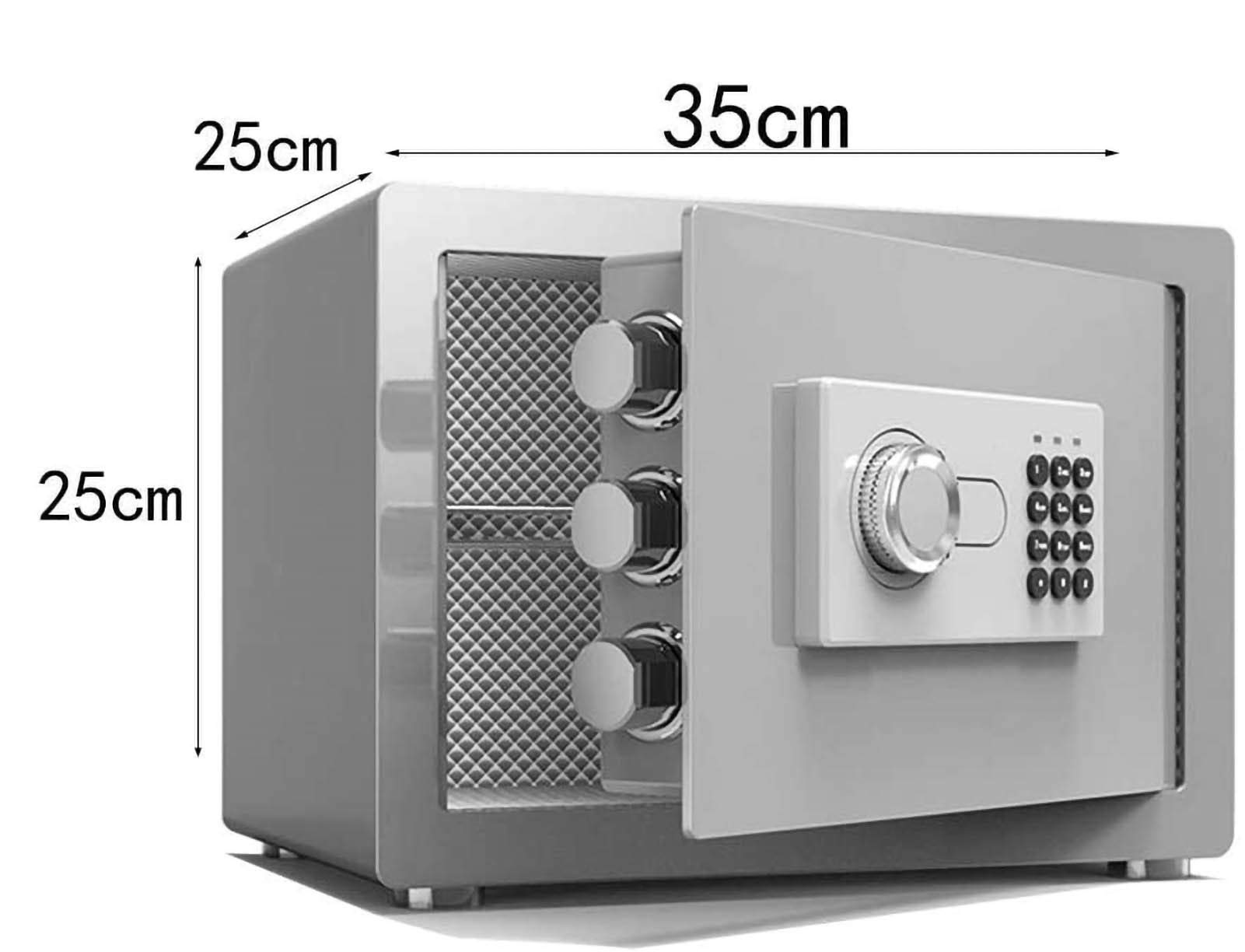 BIANBIANBH Caja Fuerte de Alta Seguridad para el hogar Acceso con código Pin Digital Función de Bloqueo de Puerta Cortada con láser Caja Fuerte Pernos de Montaje en Pared/Suelo (Color: Marrón)