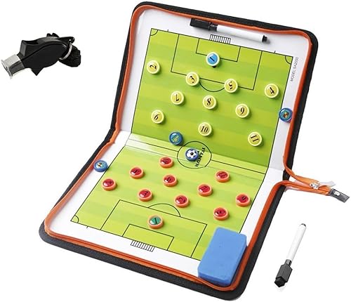 Tabla táctica magnética para entrenadores de fútbol, portapapeles de entrenamiento de borrado en seco, herramienta de entrenador plegable y