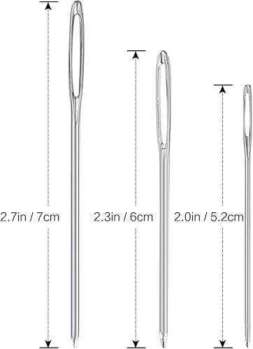 Miniatura 2 de NuLink Agujas romas grandes para coser a mano, 12 agujas de coser para coser agujas de bordar para coser a mano, hilo de tejer, agujas de tejer,