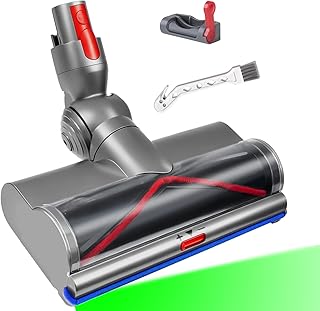 Upgraded Replacement Vacuum Head for Dyson V8 V10 V11 V15 Cordless Vacuums - Hardwood Floor Attachment, Direct Drive Brushroll with LED Green Lights, Adjustable Suction Slider for Carpet & Floor